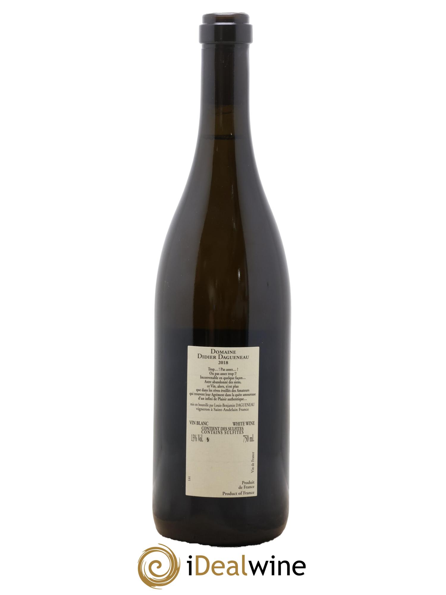 Vin de France Blanc Etc Dagueneau (Domaine Didier - Louis-Benjamin) 2018 - Lot de 1 bouteille - 1