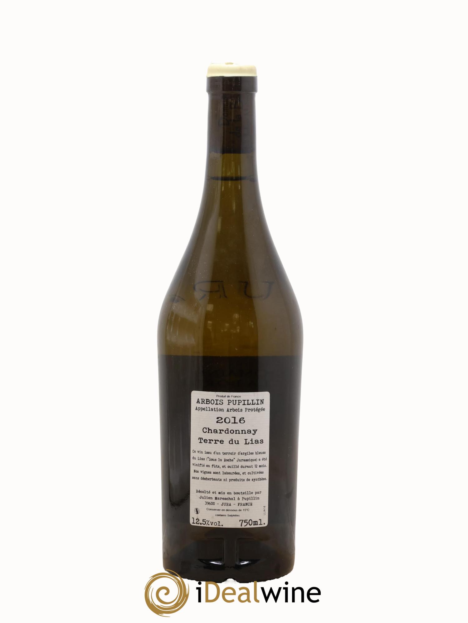 Arbois-Pupillin Chardonnay Terre du Lias Domaine de la Borde 2016 - Lot de 1 bouteille - 1