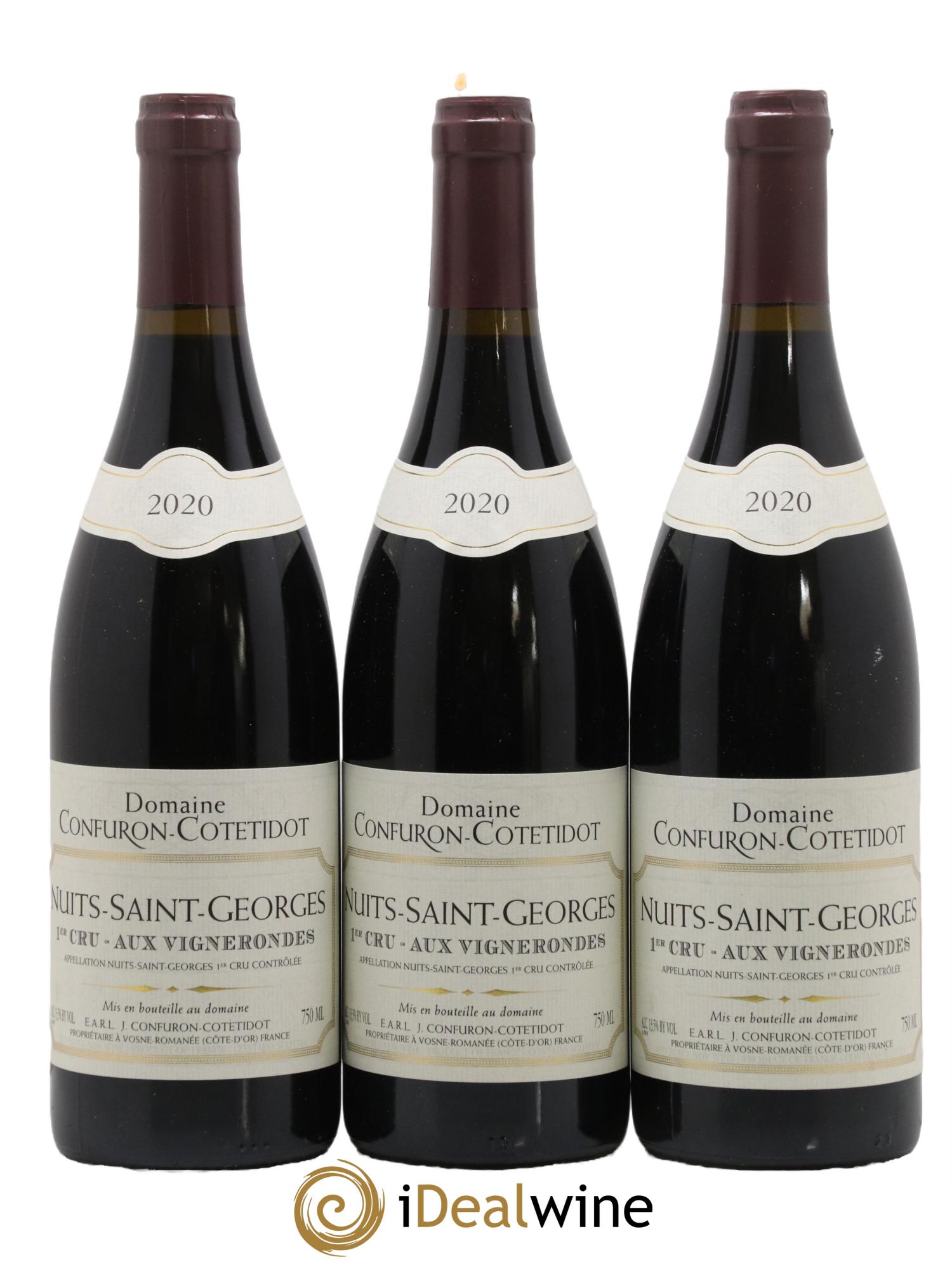 Nuits-Saint-Georges 1er Cru Les Vignes Rondes Confuron-Cotetidot 2020 - Posten von 3 Flaschen - 0