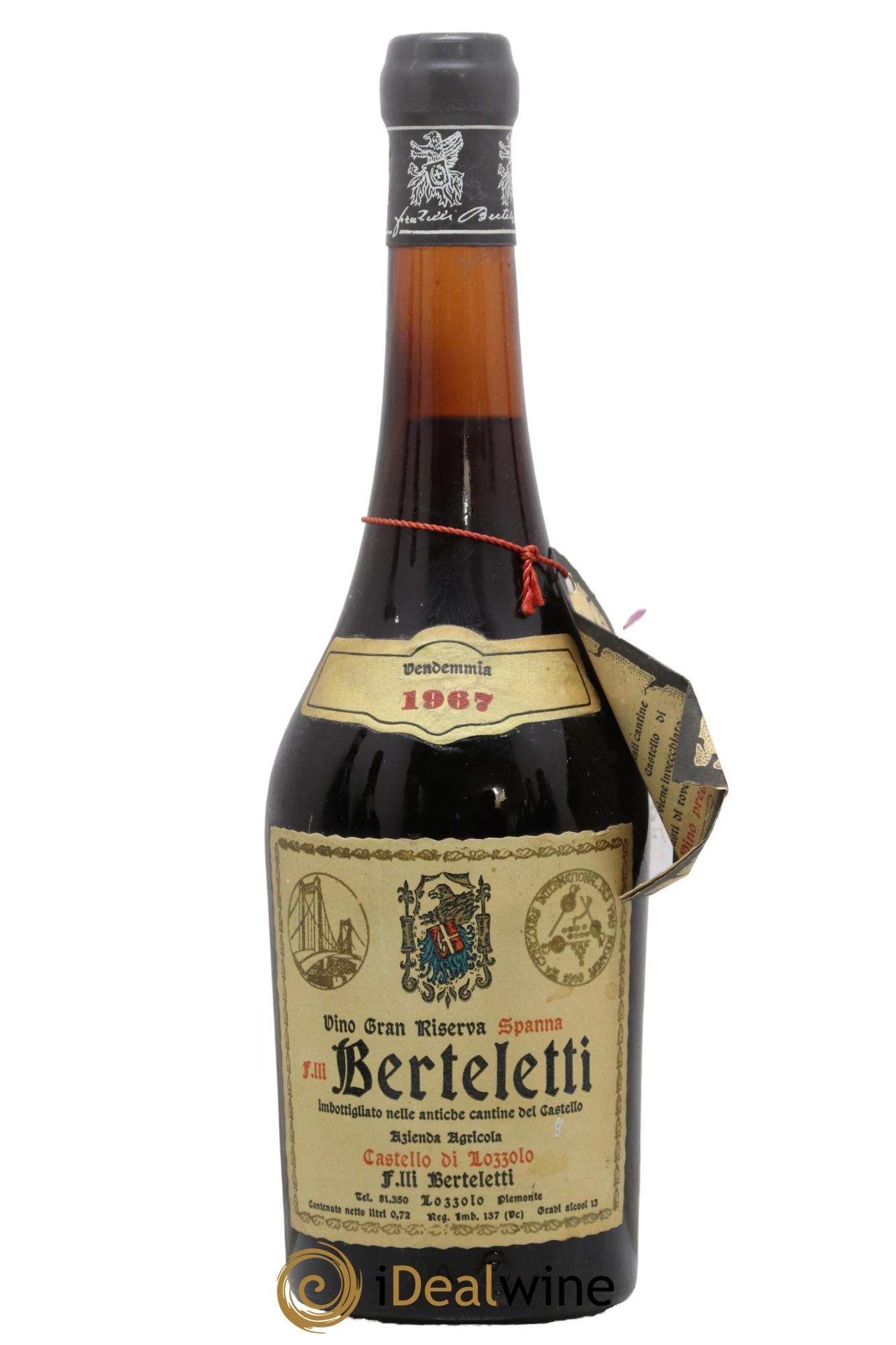 Italie Spanna Riserva Berteletti 1967 - Lot de 1 bouteille - 0