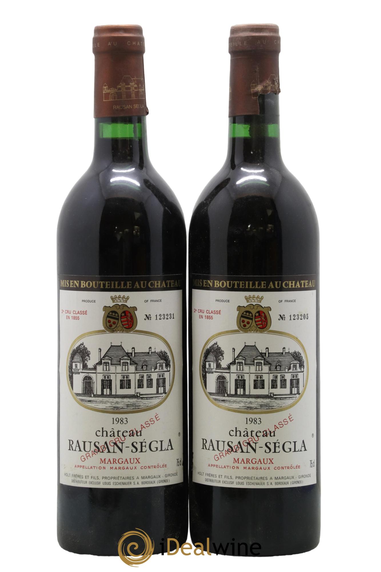 Château Rauzan Ségla Grand Cru Classé 1983 - Lot de 2 bouteilles - 0