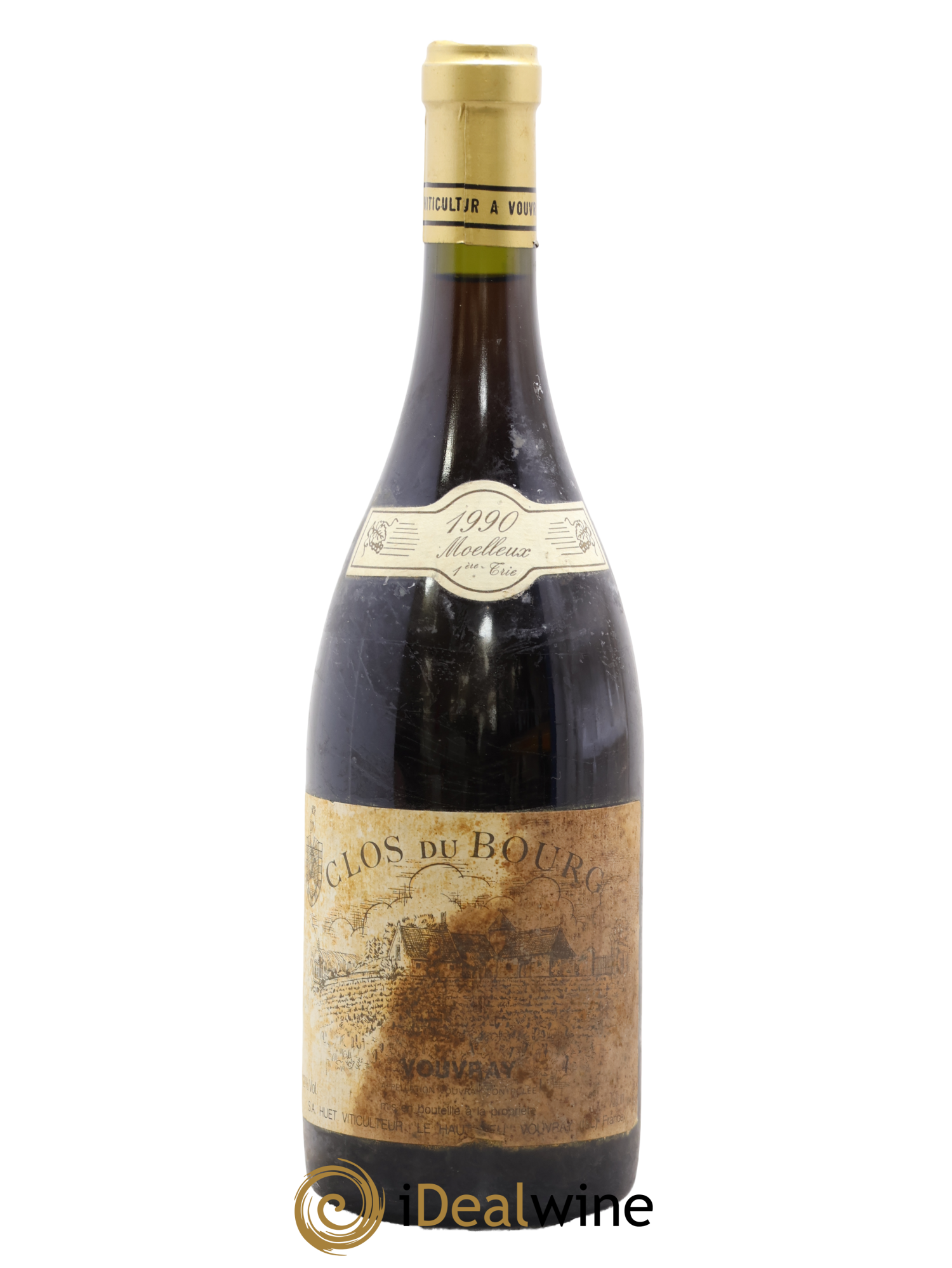 Vouvray Clos du Bourg Moelleux 1ère trie Domaine Huet 1990 - Posten von 1 Flasche - 0