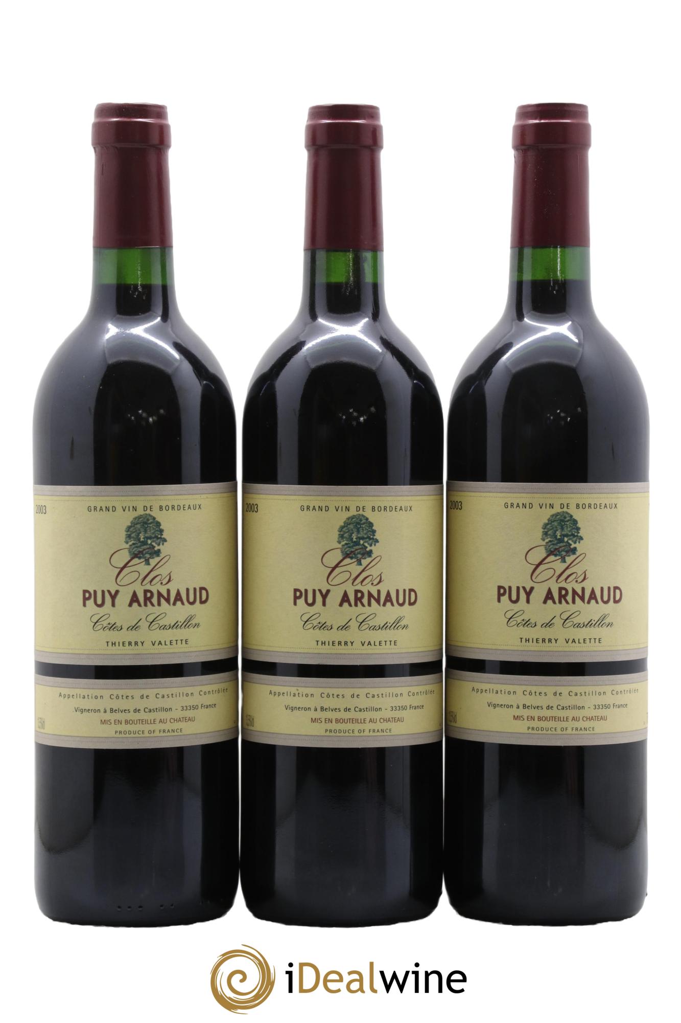 Clos Puy Arnaud 2003 - Posten von 6 Flaschen - 2
