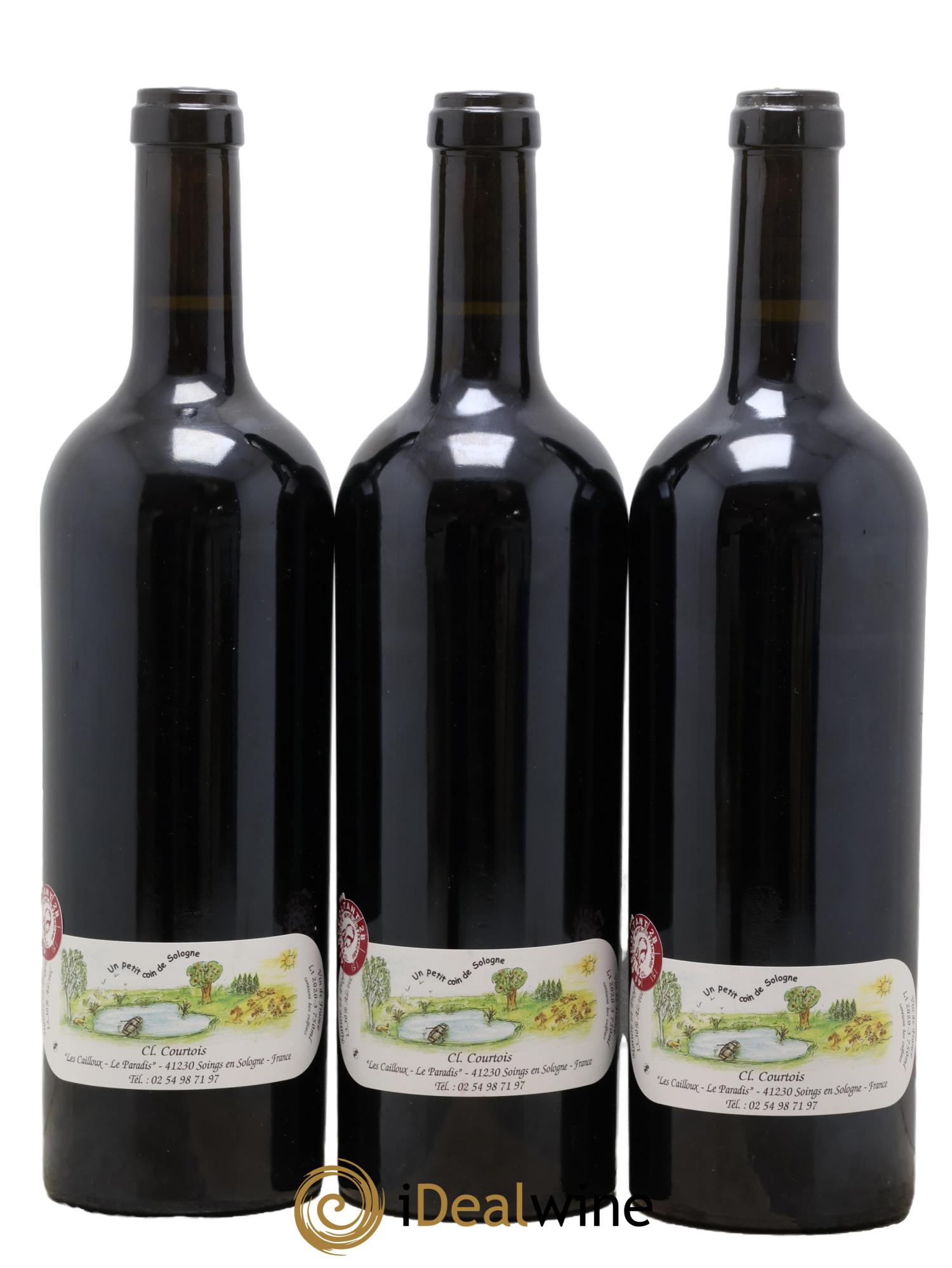 Vin de France Pinot Noir Les Cailloux du Paradis Claude Courtois 2020 - Lot de 3 bouteilles - 1