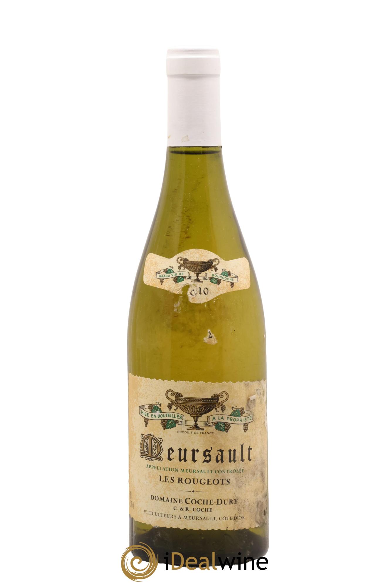 Meursault Les Rougeots Coche Dury (Domaine) 2010 - Lot of 1 bottle - 0