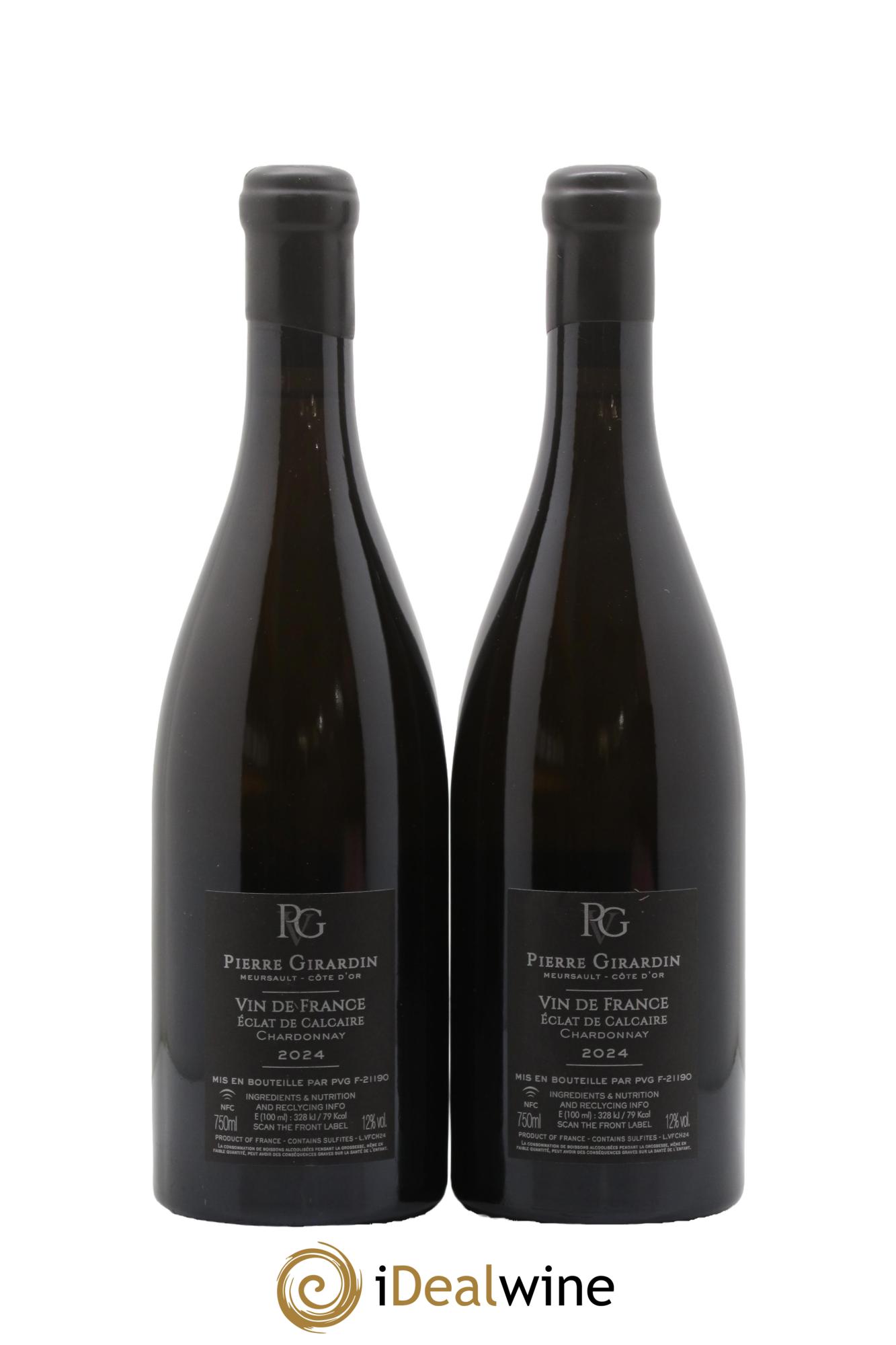 Vin de France Eclat de Calcaire Chardonnay Pierre Girardin 2024 - Lotto di 2 bottiglie - 1
