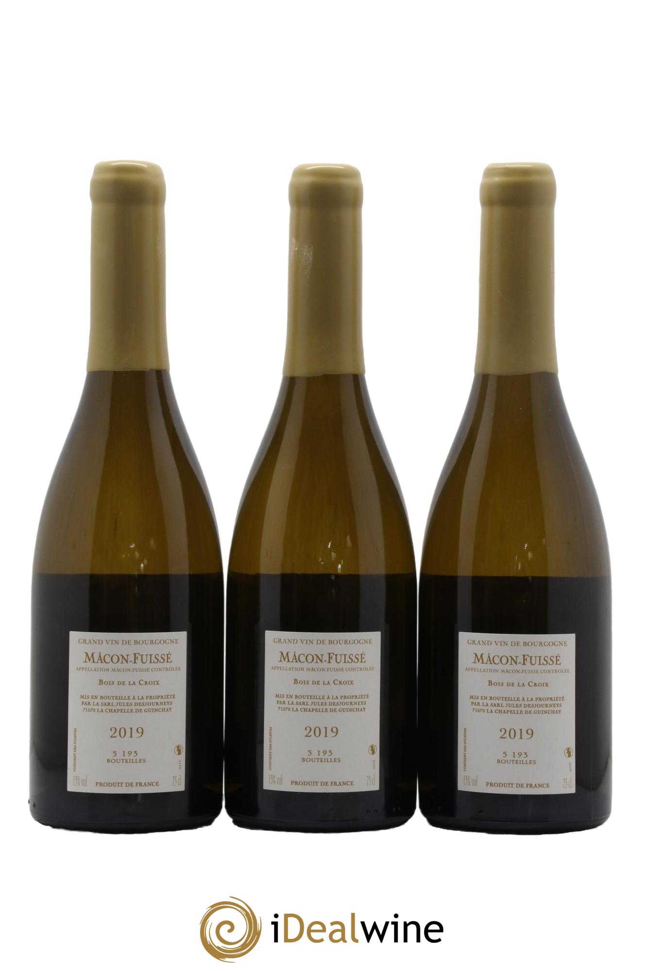 Mâcon-Fuissé Bois de la Croix Jules Desjourneys 2019 - Posten von 3 Flaschen - 1