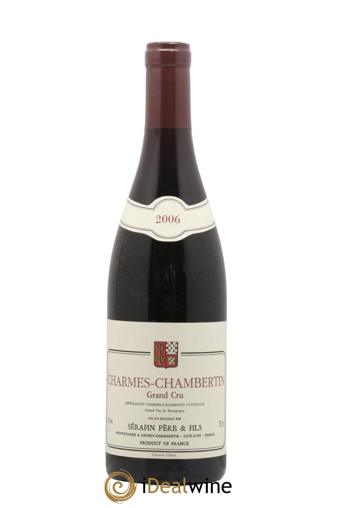 Charmes-Chambertin Grand Cru Christian Sérafin Père et Fils 2006 - Lot de 1 bouteille - 0
