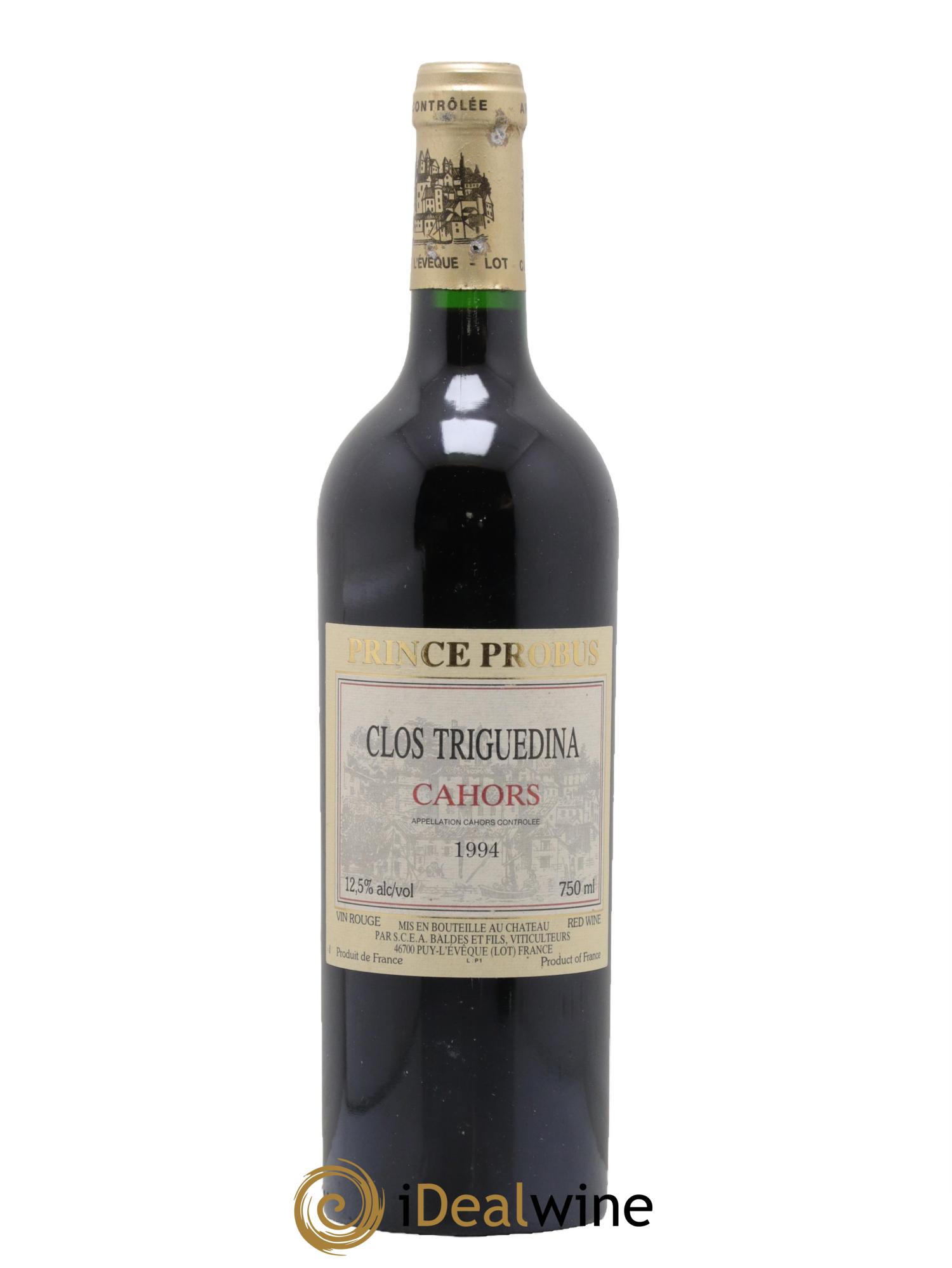 Cahors Clos Triguedina Probus Jean-Luc Baldès 1994 - Lot de 1 bouteille - 0