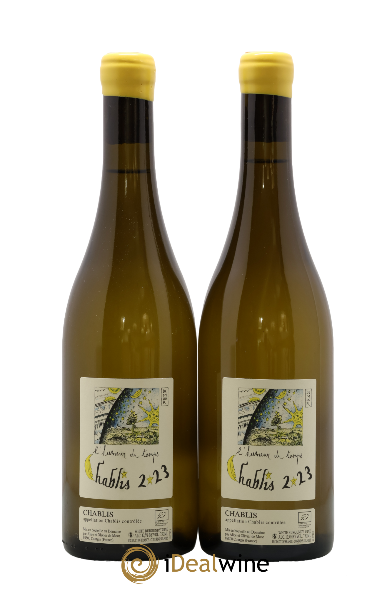 Chablis L'Humeur du Temps Alice et Olivier De Moor 2023 - Lotto di 2 bottiglie - 0