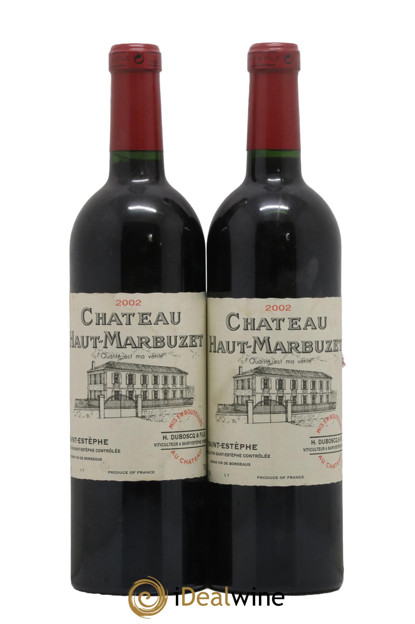 Château Haut Marbuzet 2002 - Lot de 2 bouteilles - 0
