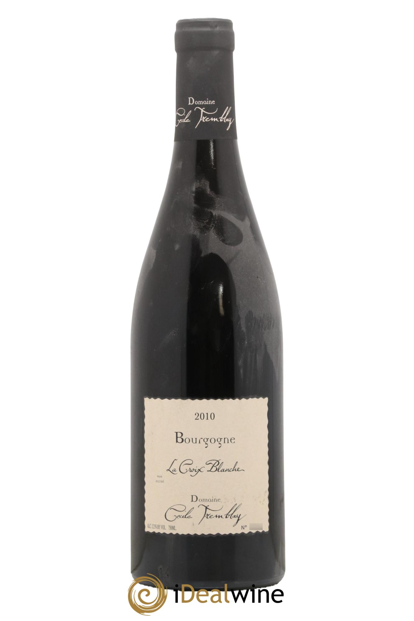 Bourgogne La Croix Blanche Cécile Tremblay 2010 - Lot de 1 bouteille - 0