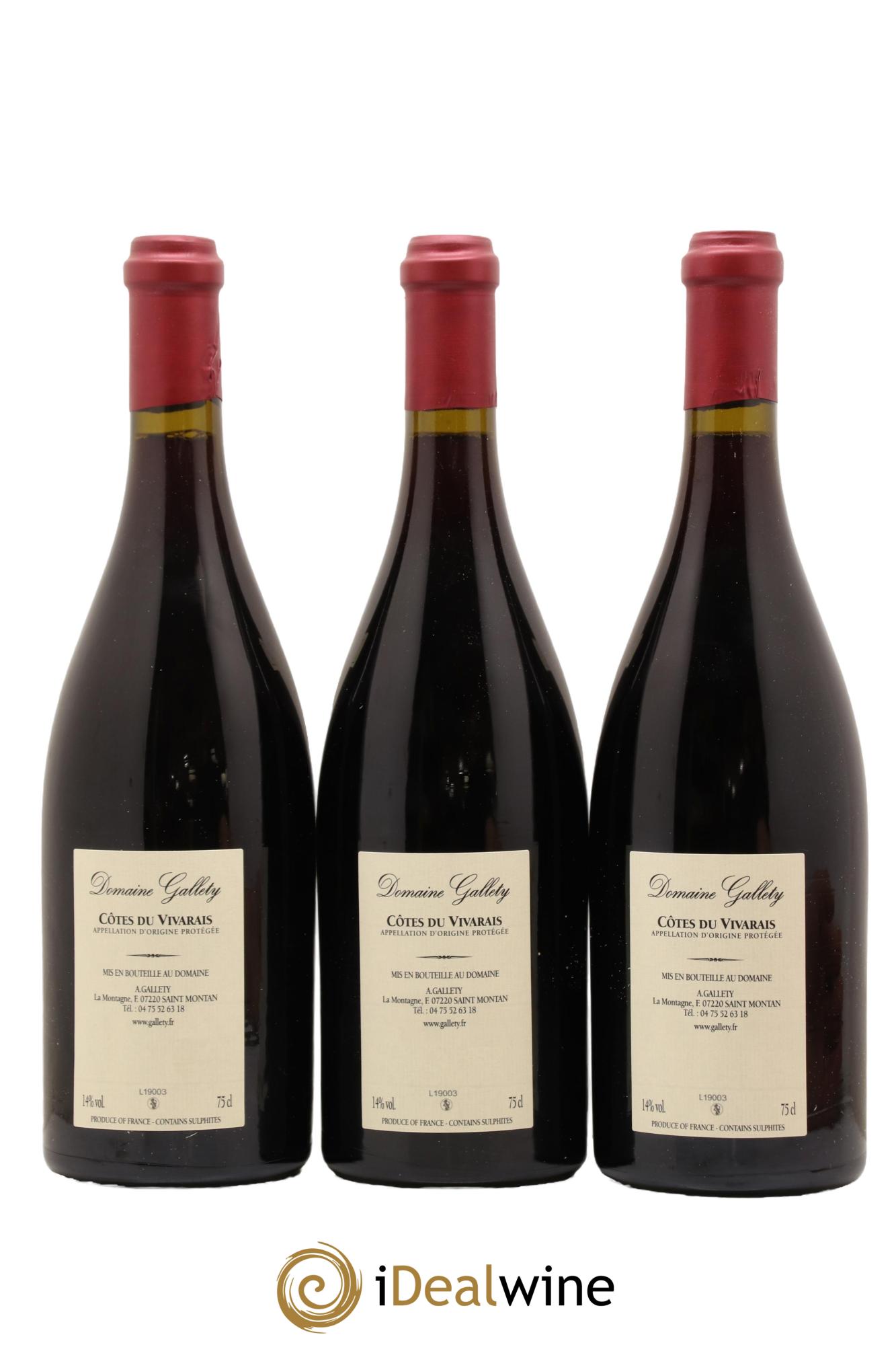 Côtes du Vivarais La Ligure Gallety (Domaine) 2015 - Lot de 6 bouteilles - 4