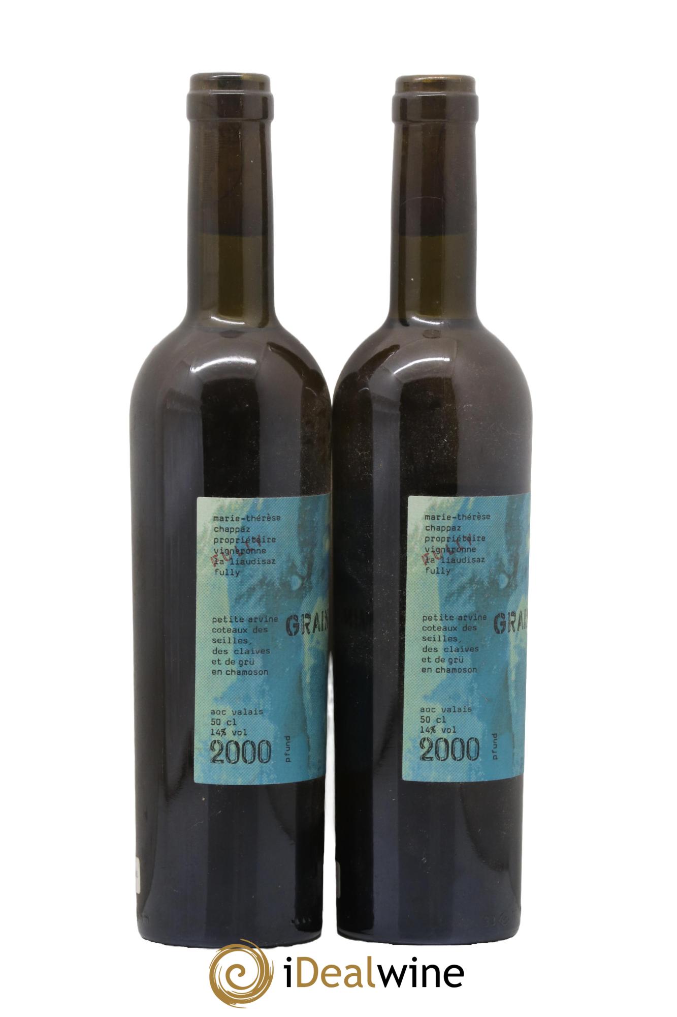 Valais  Grain Blanc Petite Arvine Marie-Thérèse Chappaz 2000 - Posten von 2 Format 50cls - 1