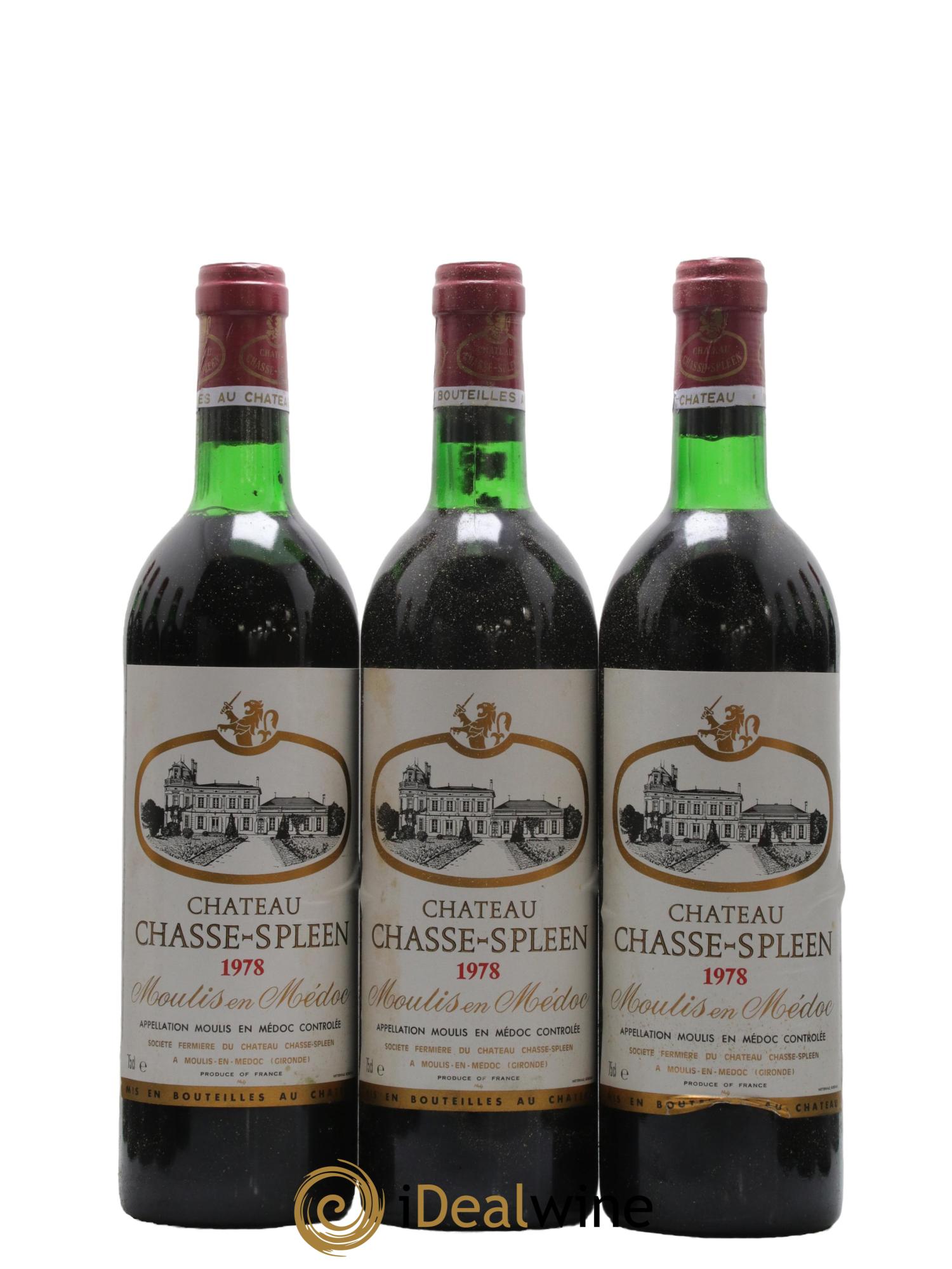 Château Chasse Spleen 1978 - Lot de 12 bouteilles - 1