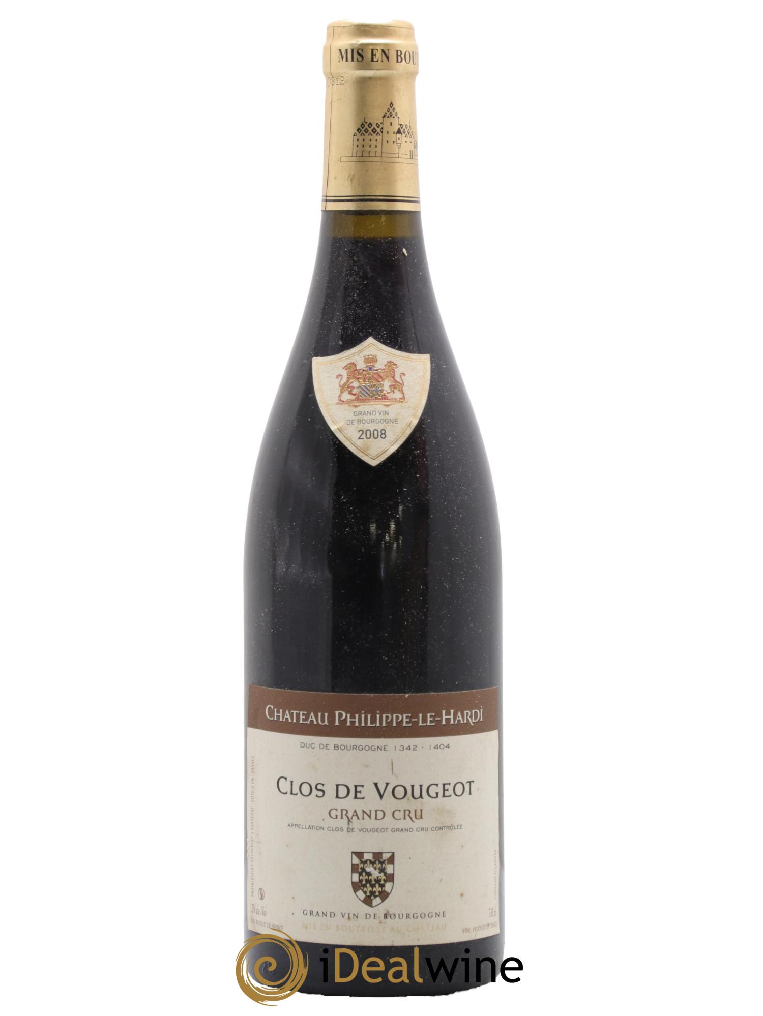 Clos de Vougeot Grand Cru Château Philippe Le Hardi 2008 - Posten von 1 Flasche - 0