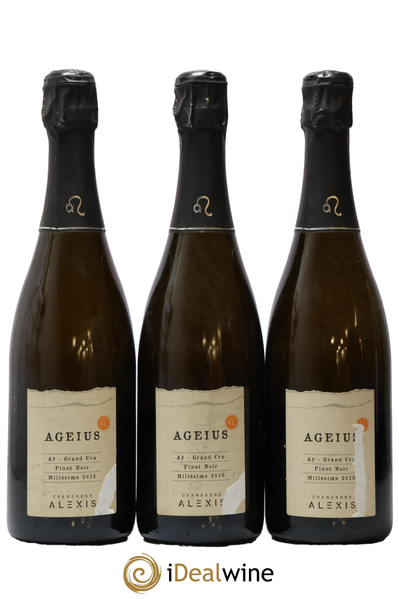 Champagne Alexis Ageius 2016 - Lot of 3 bottles - 0