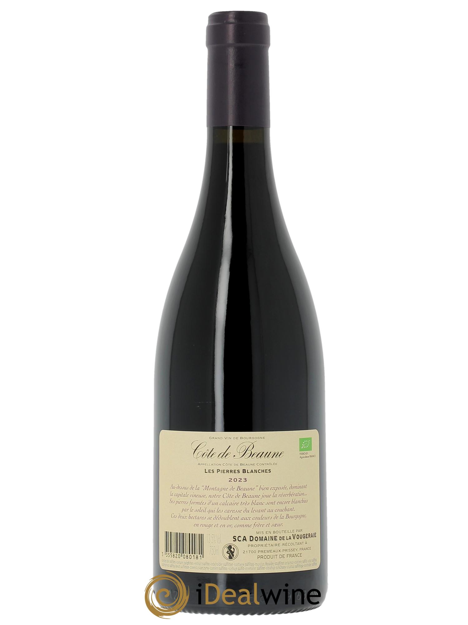 Côte de Beaune Les Pierres Blanches La Vougeraie  2023 - Lot de 1 bouteille - 1