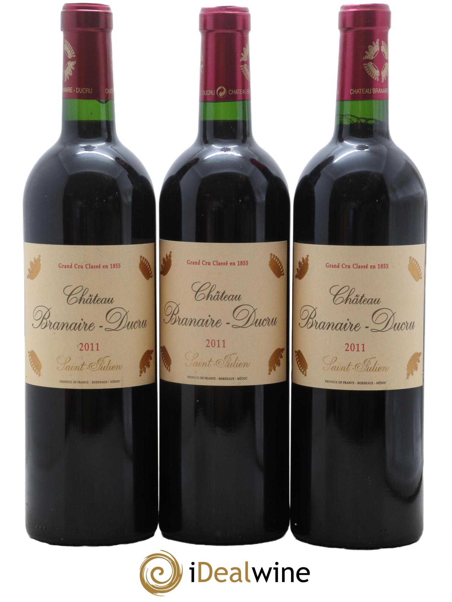 Château Branaire Ducru 4ème Grand Cru Classé 2011 - Lot de 3 bouteilles - 0