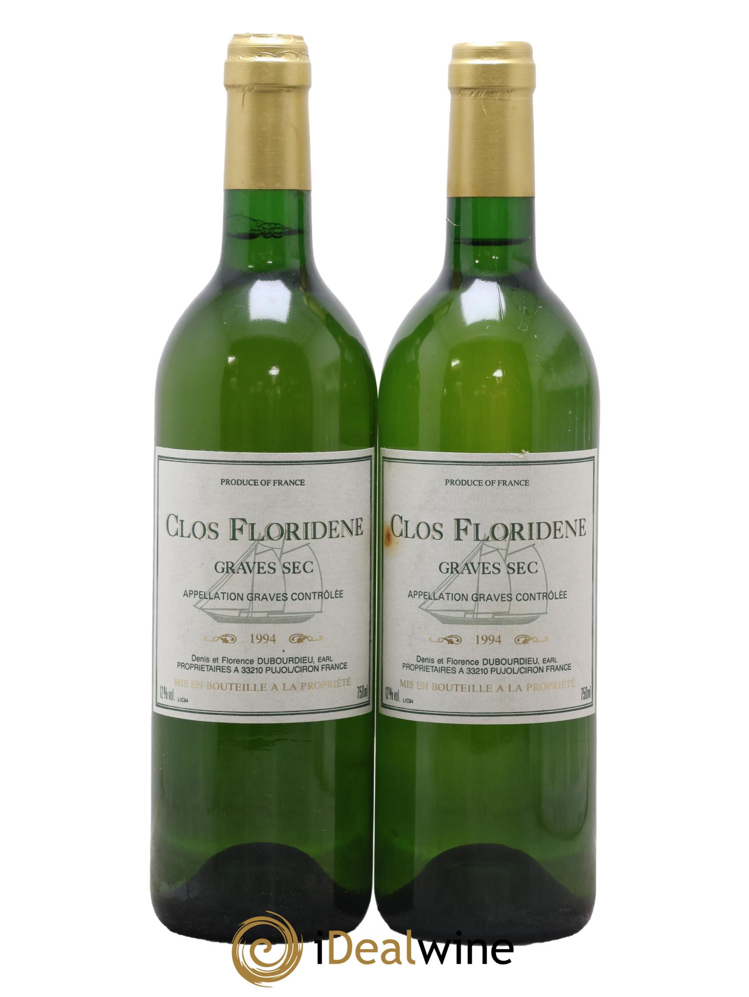 Clos Floridène 1994 - Posten von 2 Flaschen - 0