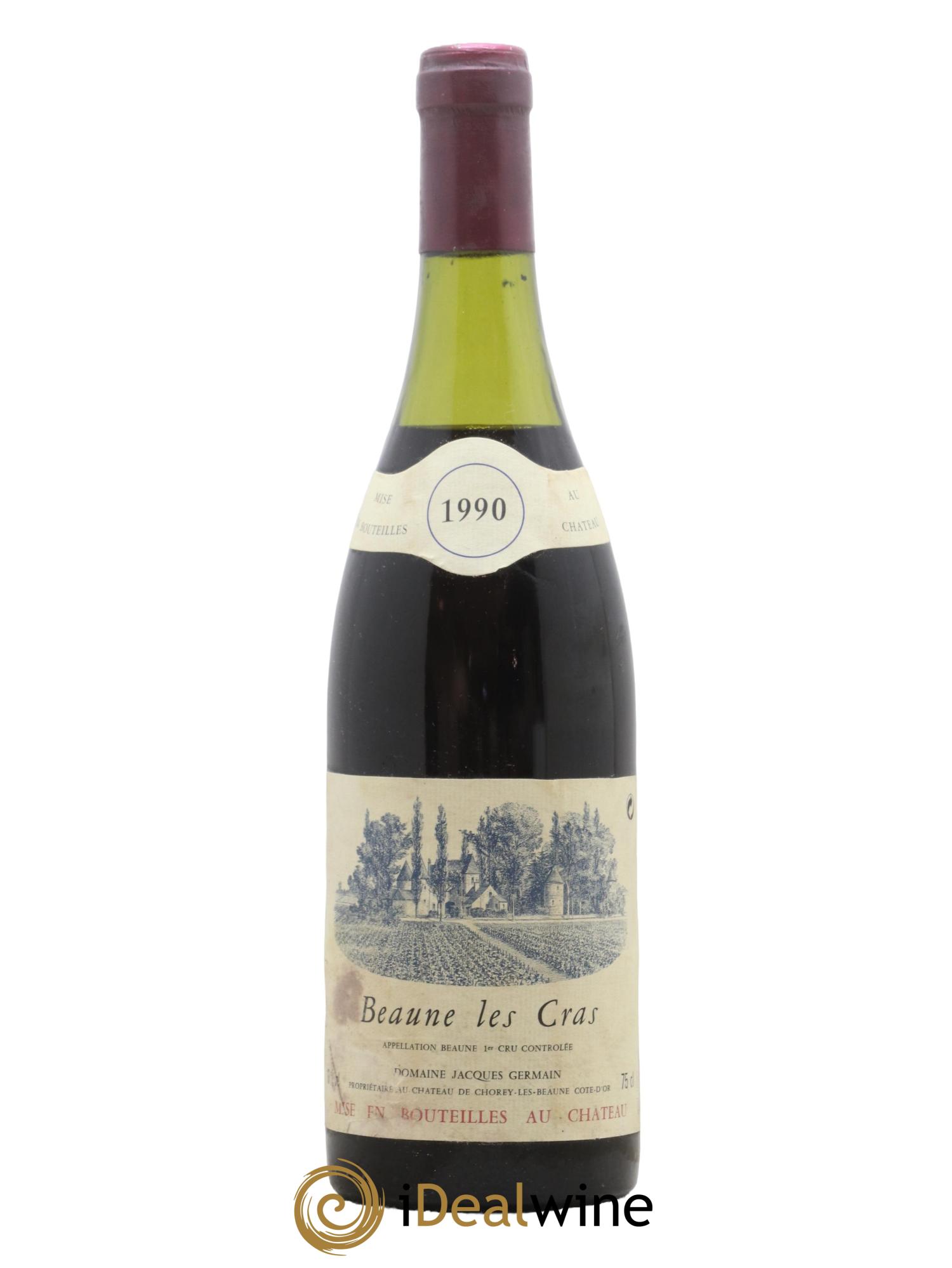 Beaune 1er Cru Les Cras Domaine Jacques Germain 1990 - Lot de 1 bouteille - 0