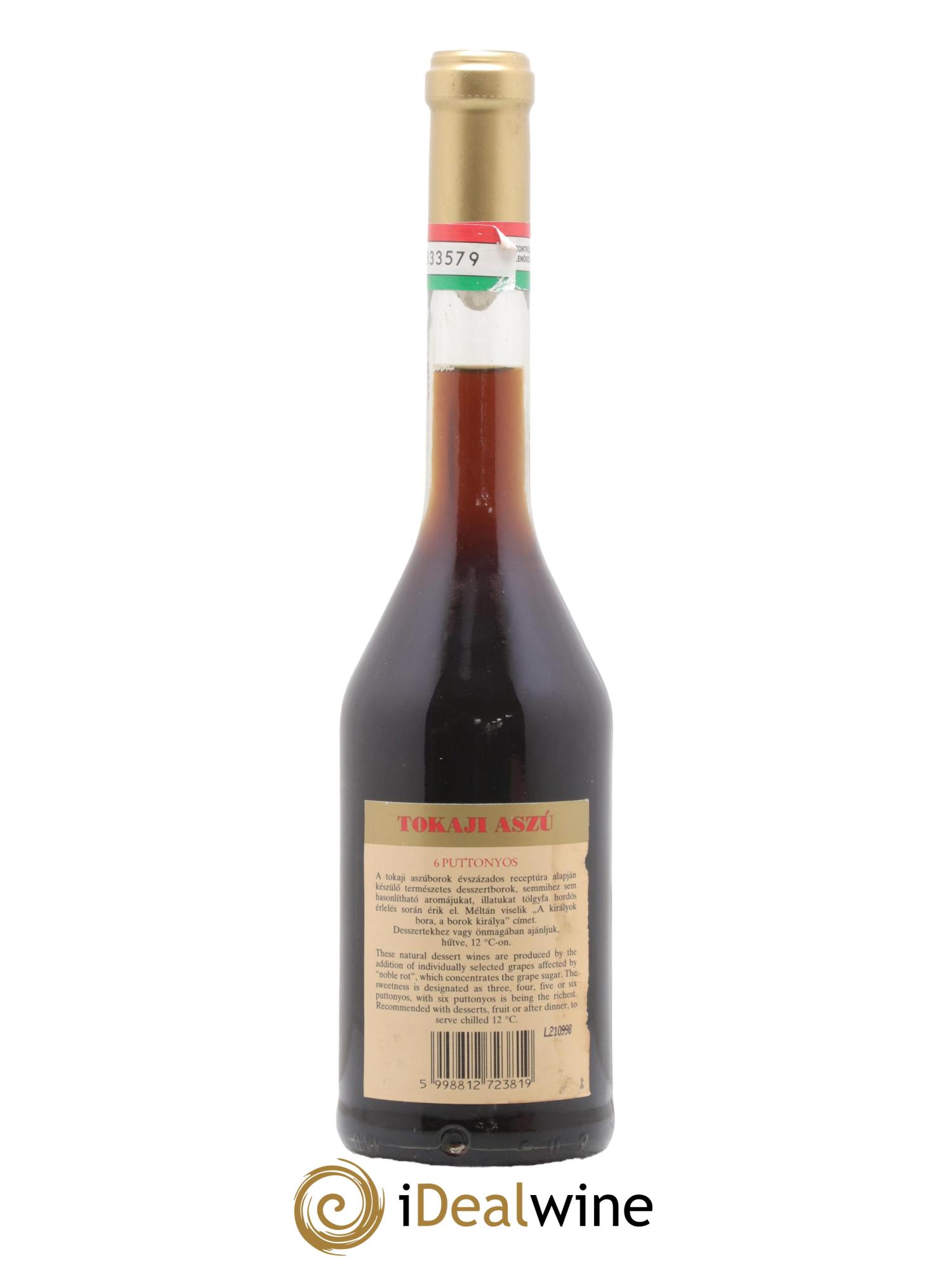 Tokaji Aszu 6 Puttonyos Tokaj Kereskedohaz 1988 - Posten von 1 Format 50cl - 1