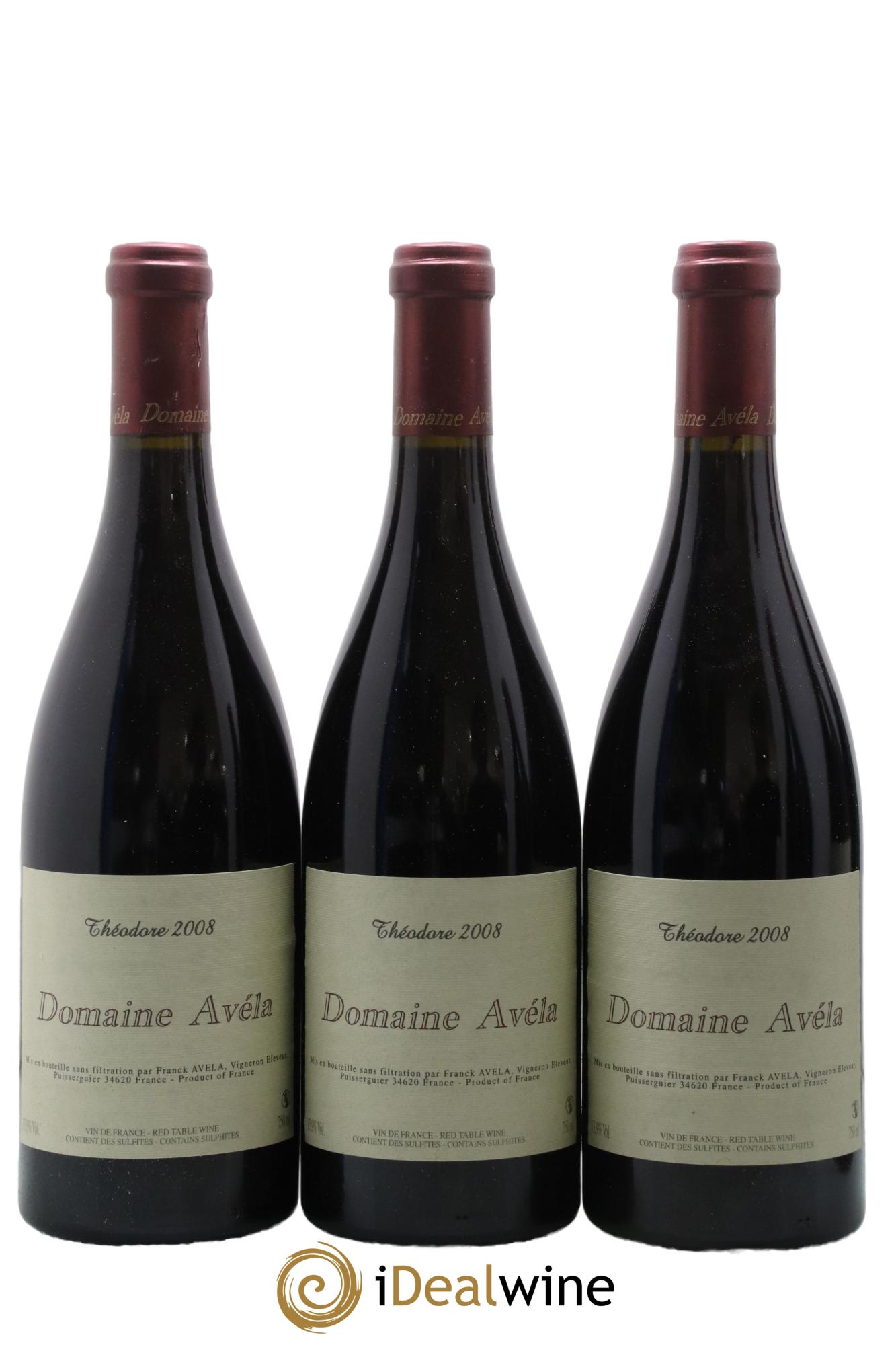 Vin de France Théodore Avéla 2008 - Lot de 6 bouteilles - 1