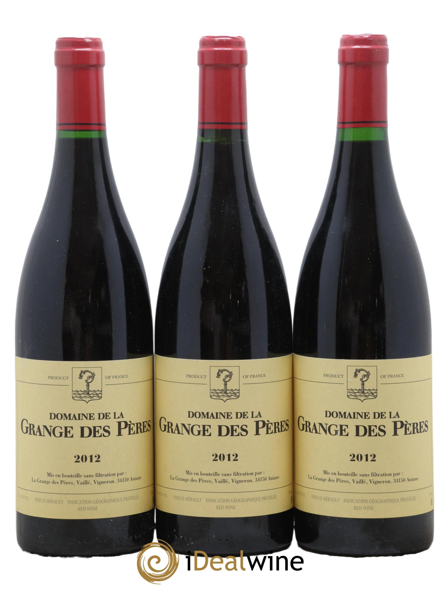 Pays d'Hérault Grange des Pères Laurent Vaillé 2012 - Lot de 3 bouteilles - 0