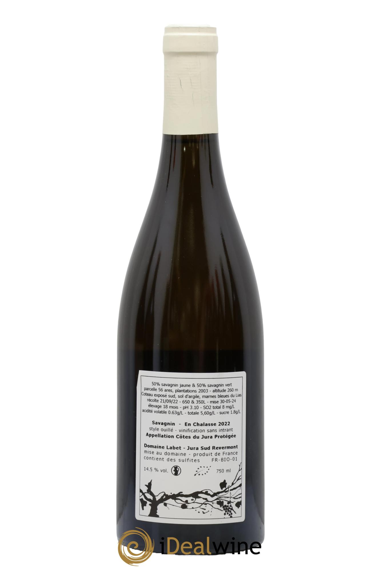 Côtes du Jura Savagnin en Chalasse Romain - Julien  - Charline Labet 2022 - Lotto di 1 bottiglia - 1