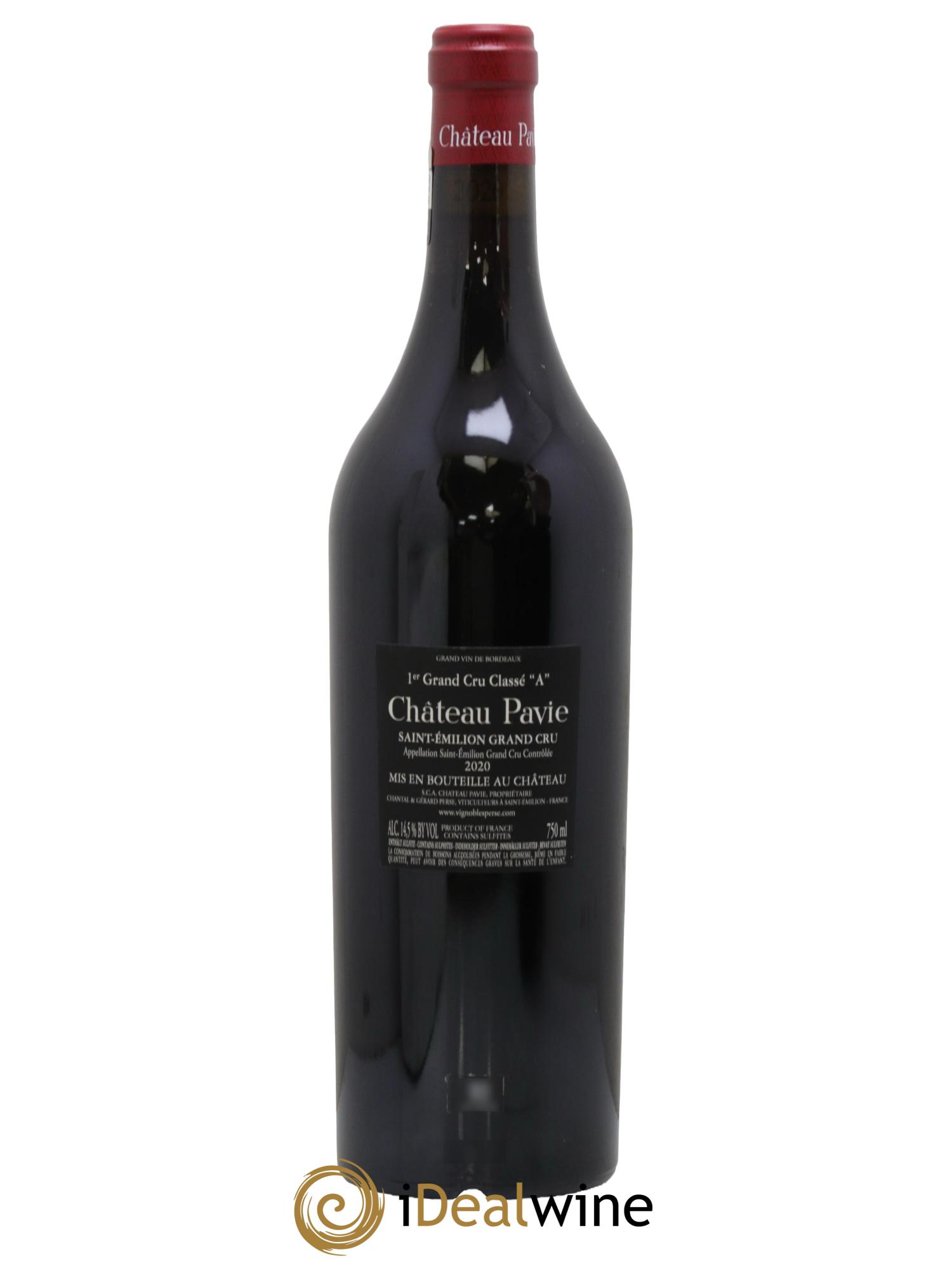 Château Pavie 1er Grand Cru Classé A 2020 - Lot de 1 bouteille - 1