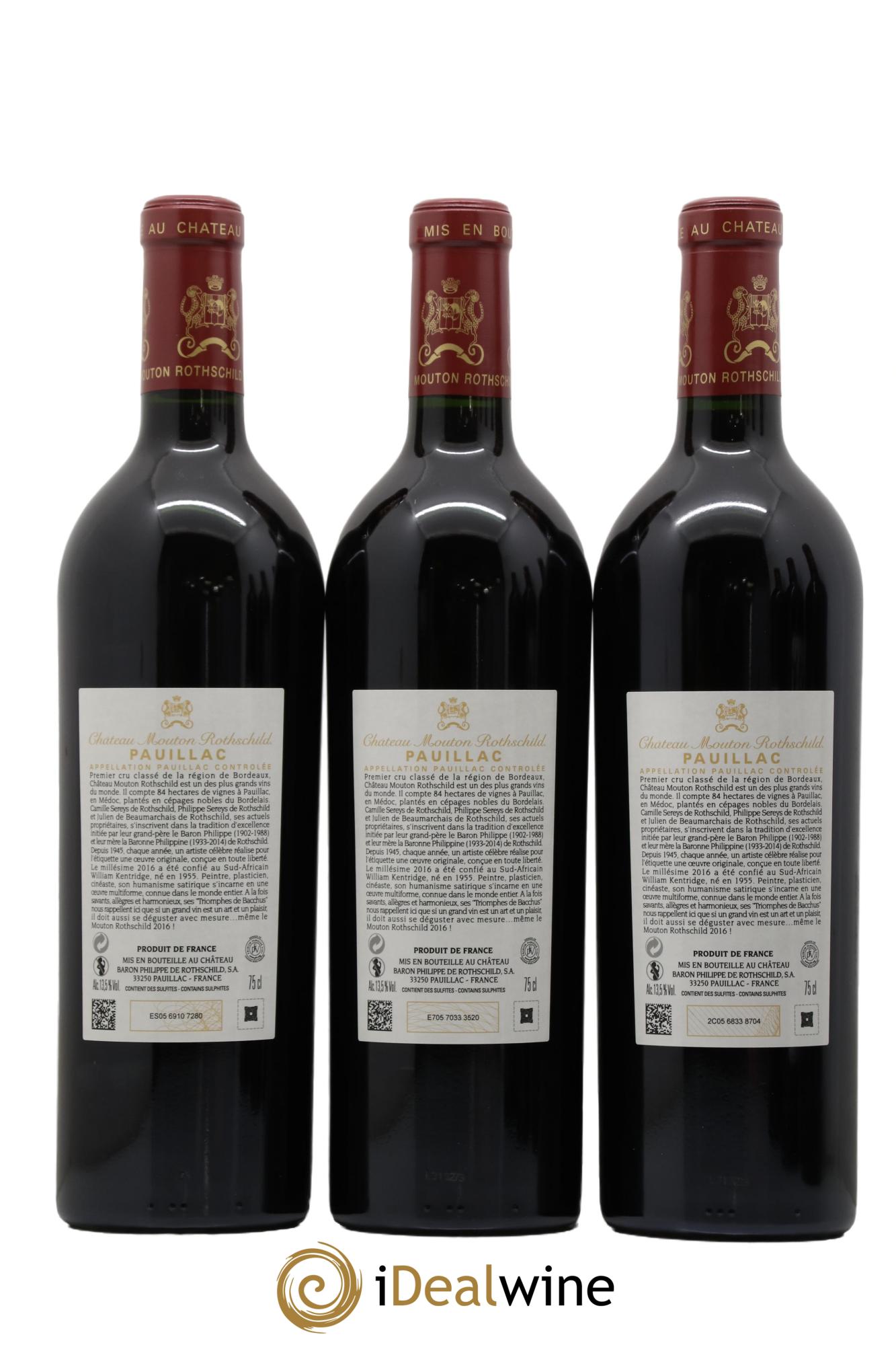 Château Mouton Rothschild 1er Grand Cru Classé 2016 - Lot de 6 bouteilles - 4