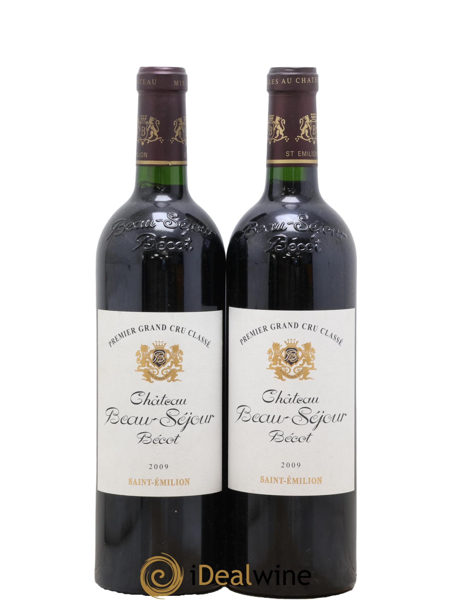Château Beau-Séjour Bécot 1er Grand Cru Classé B 2009 - Lot of 2 bottles - 0