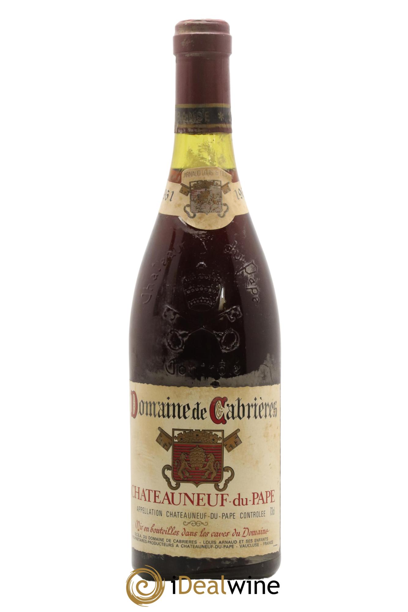 Châteauneuf-du-Pape Domaine de Cabrières 1961 - Lot de 1 bouteille - 0