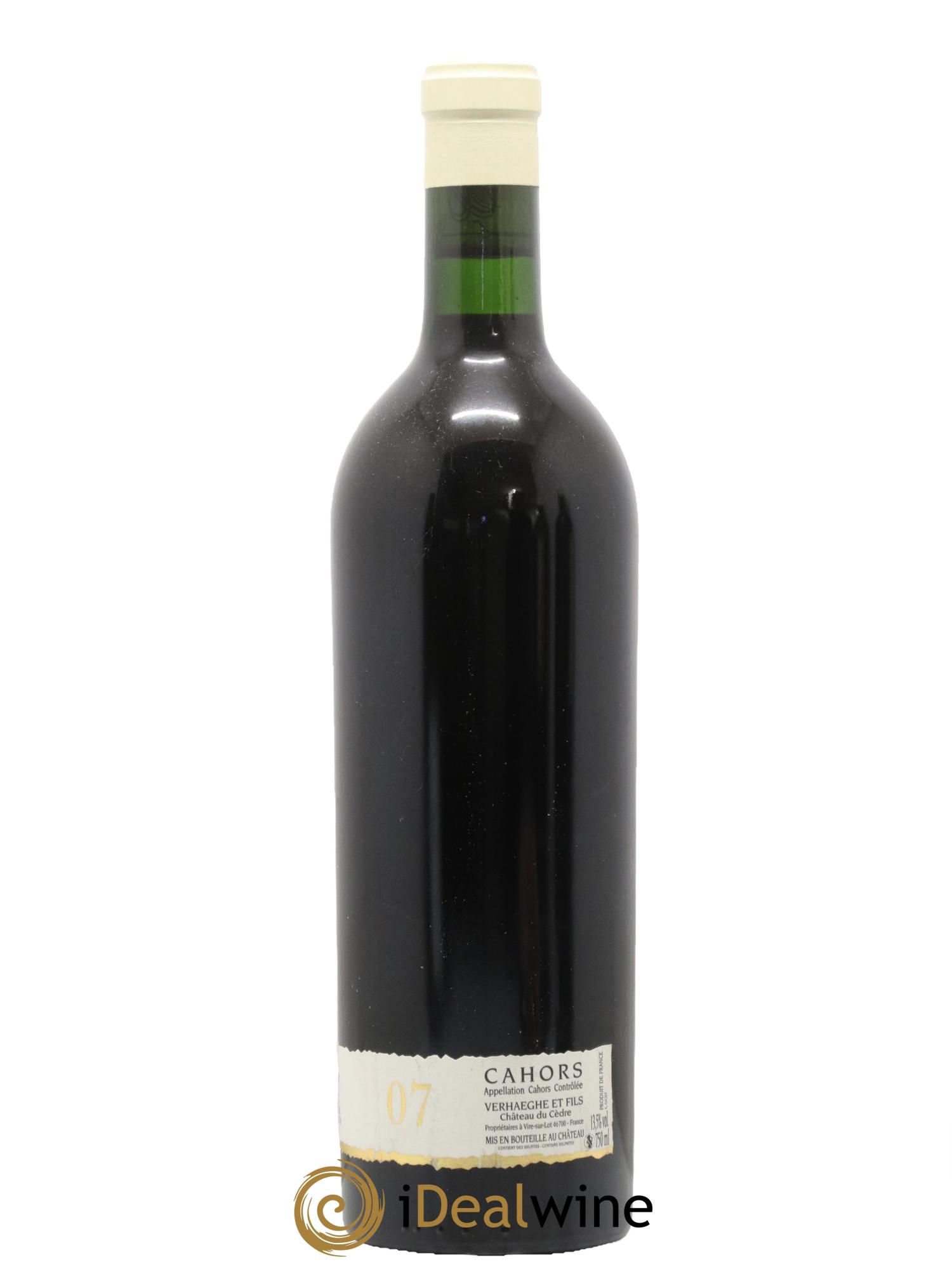 Cahors Château du Cèdre GC Pascal et Jean-Marc Verhaeghe 2007 - Posten von 1 Flasche - 1