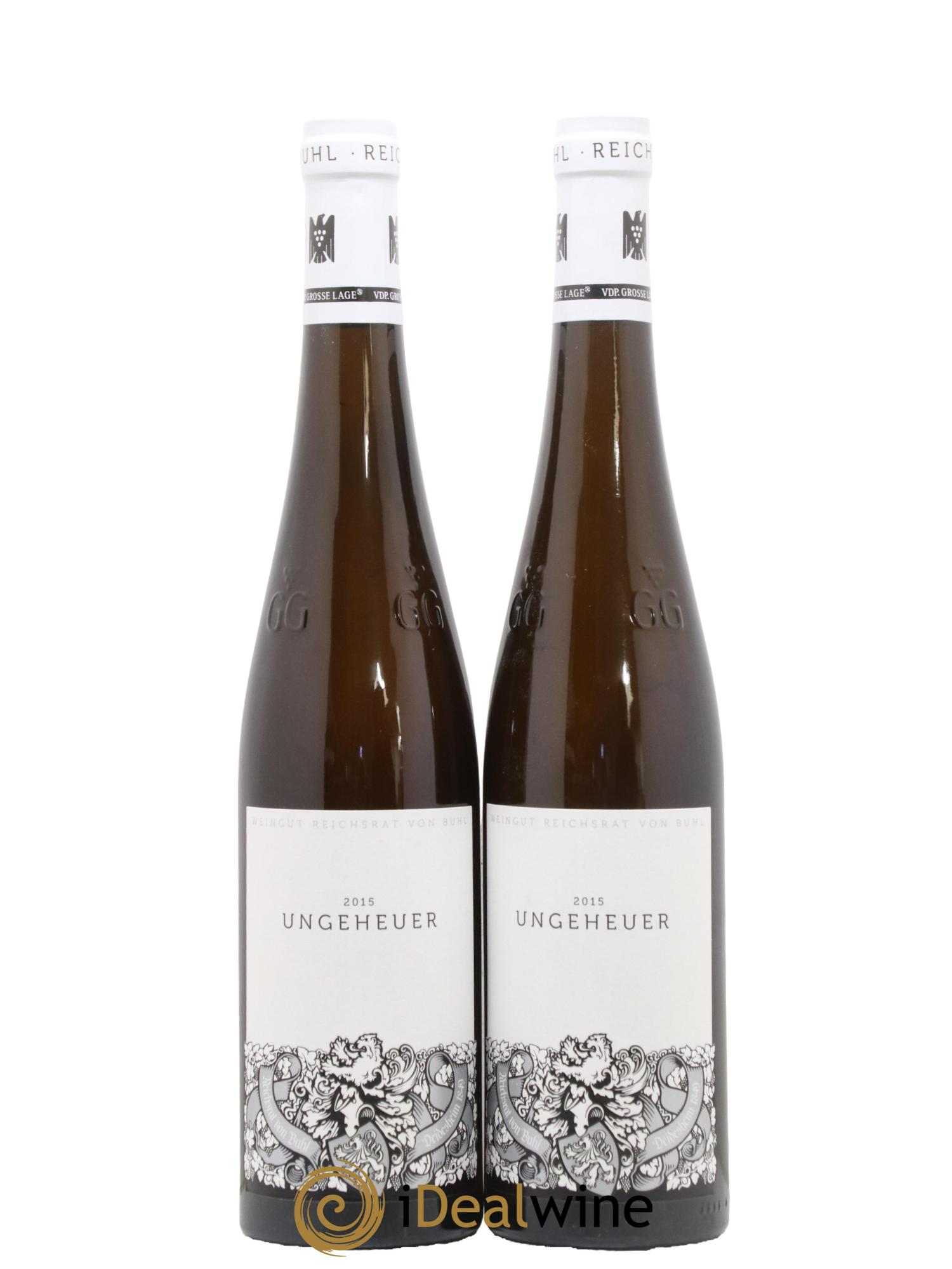 Allemagne Rheingau Forster Ungeheuer Riesling Trocken Dr.Bürklin-Wolf Von Bulh Pfalz 2015 - Posten von 2 Flaschen - 0