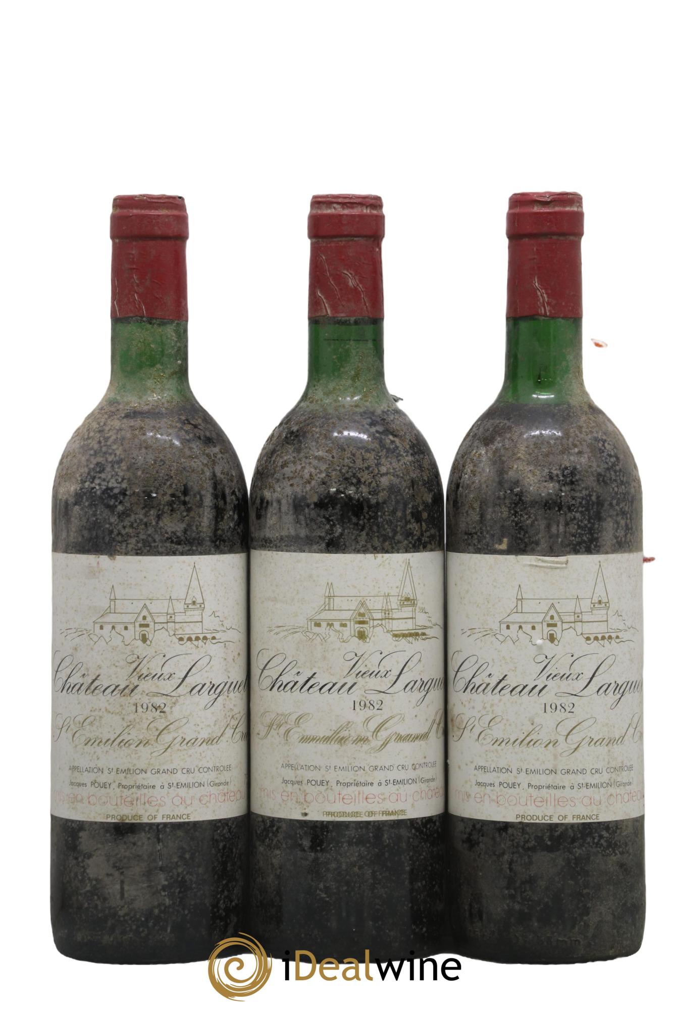 Saint-Émilion Grand Cru Vieux Château Larguet 1982 - Lot de 3 bouteilles - 0