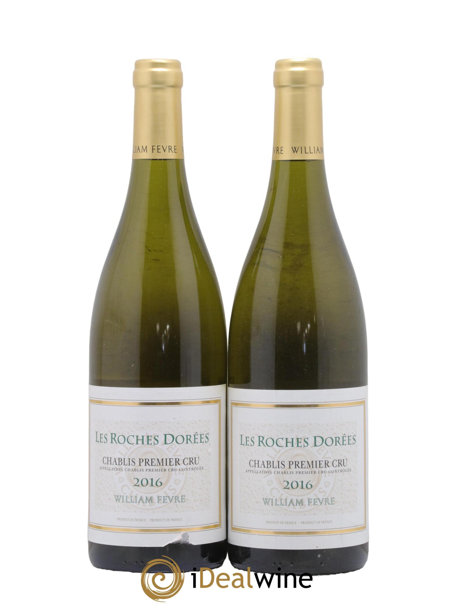 Chablis 1er Cru Les Roches Dorées Willial Fèvre 2016 - Lot of 2 bottles - 0