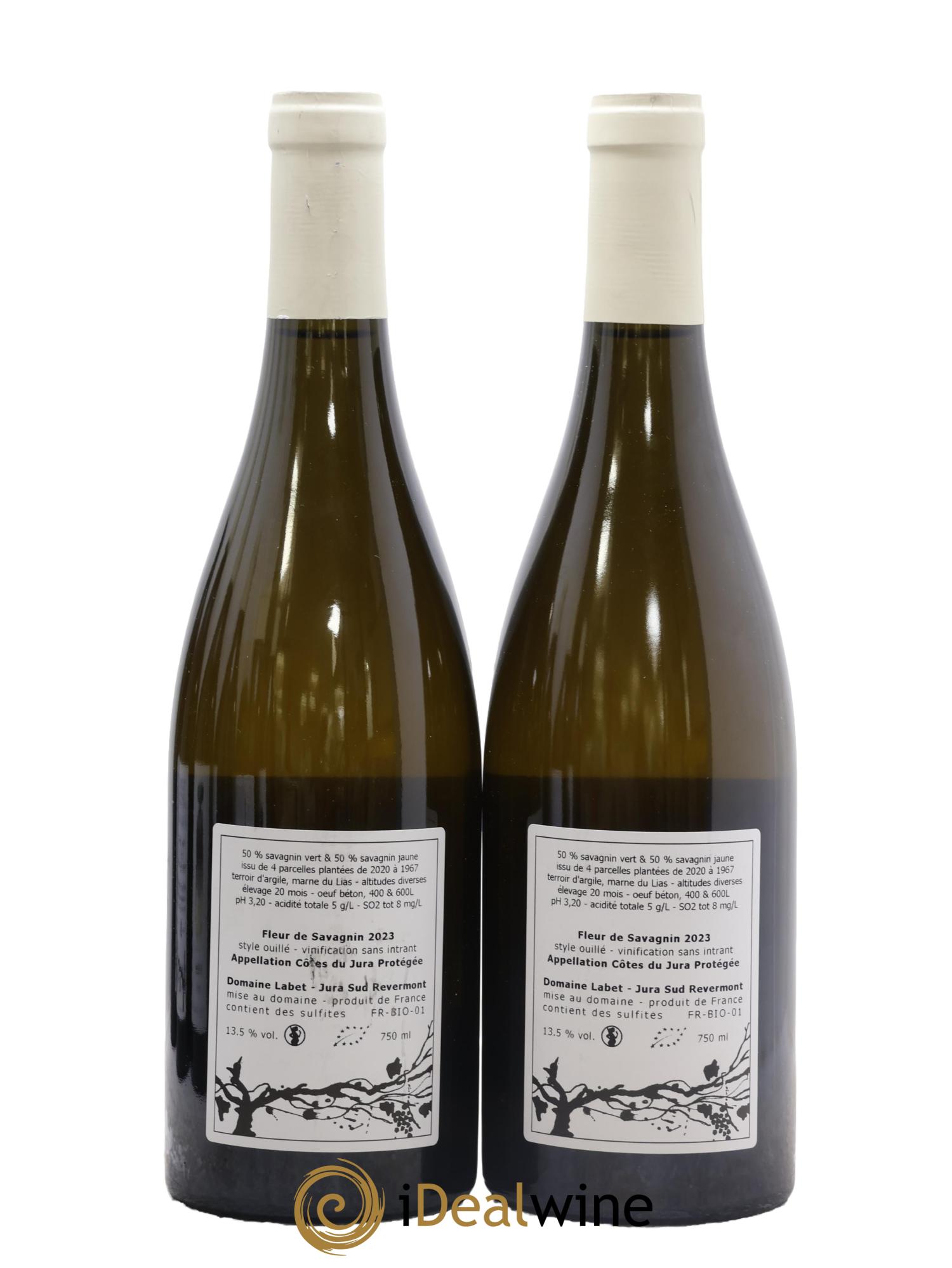 Côtes du Jura Fleur de Savagnin Romain - Julien  - Charline Labet 2023 - Lot of 2 bottles - 1