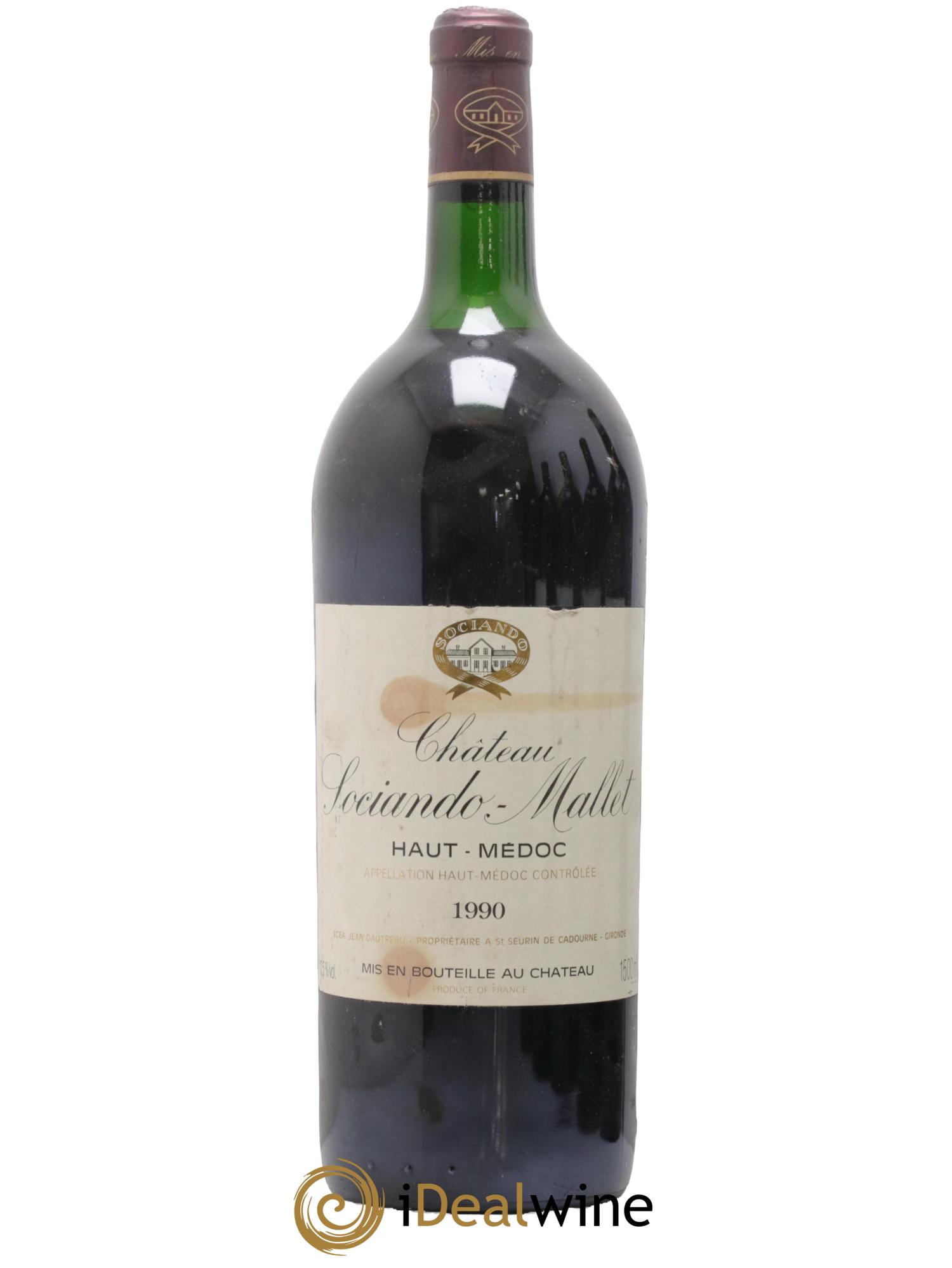 Château Sociando Mallet 1990 - Lot de 1 magnum - 0
