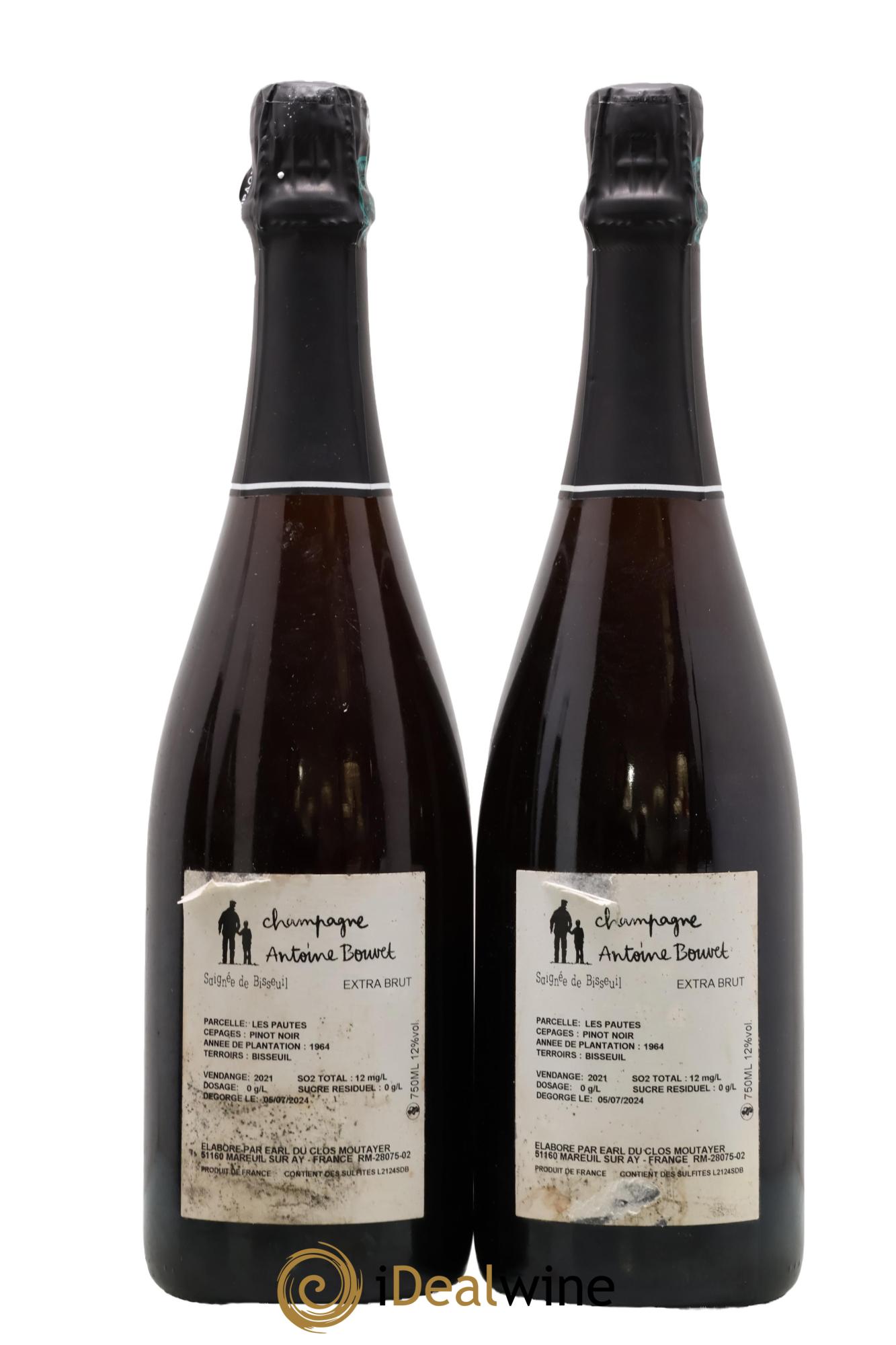 Saignée de Bisseuil les Pautes Extra-Brut Antoine Bouvet 2021 - Lotto di 2 bottiglie - 1