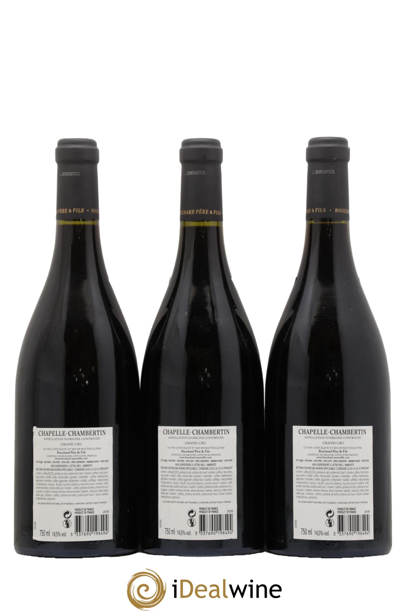Chapelle-Chambertin Grand Cru Bouchard Père & Fils 2018 - Lot de 3 bouteilles - 1