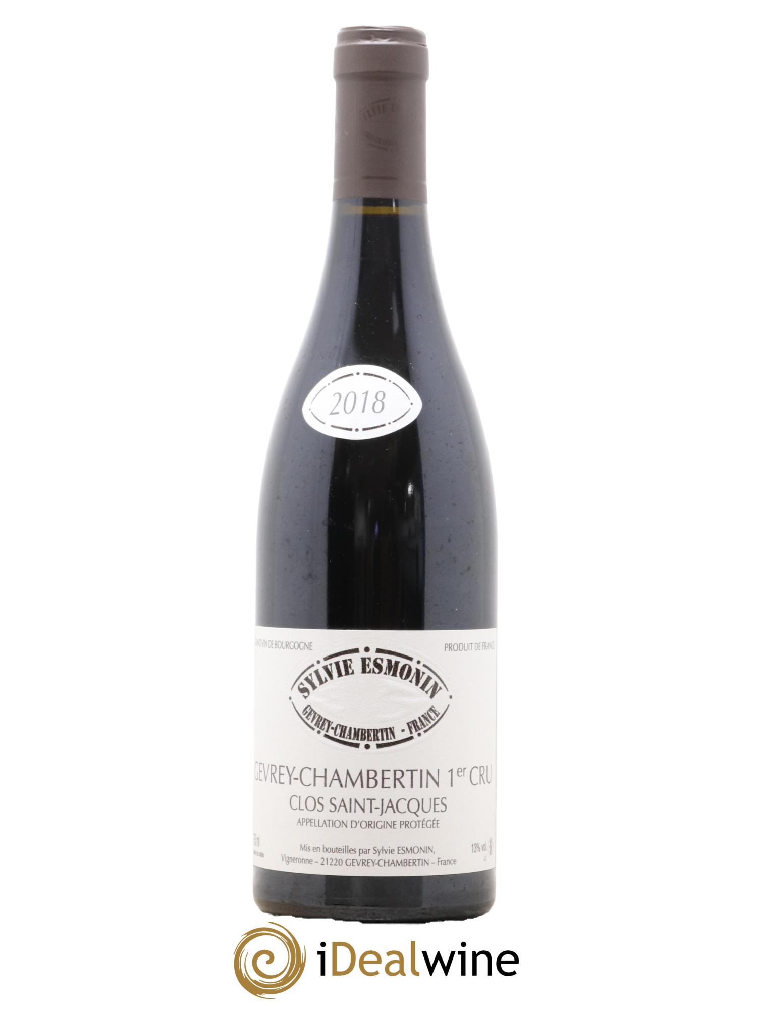 Gevrey-Chambertin 1er Cru Clos Saint Jacques Sylvie Esmonin 2018 - Lot de 1 bouteille - 0