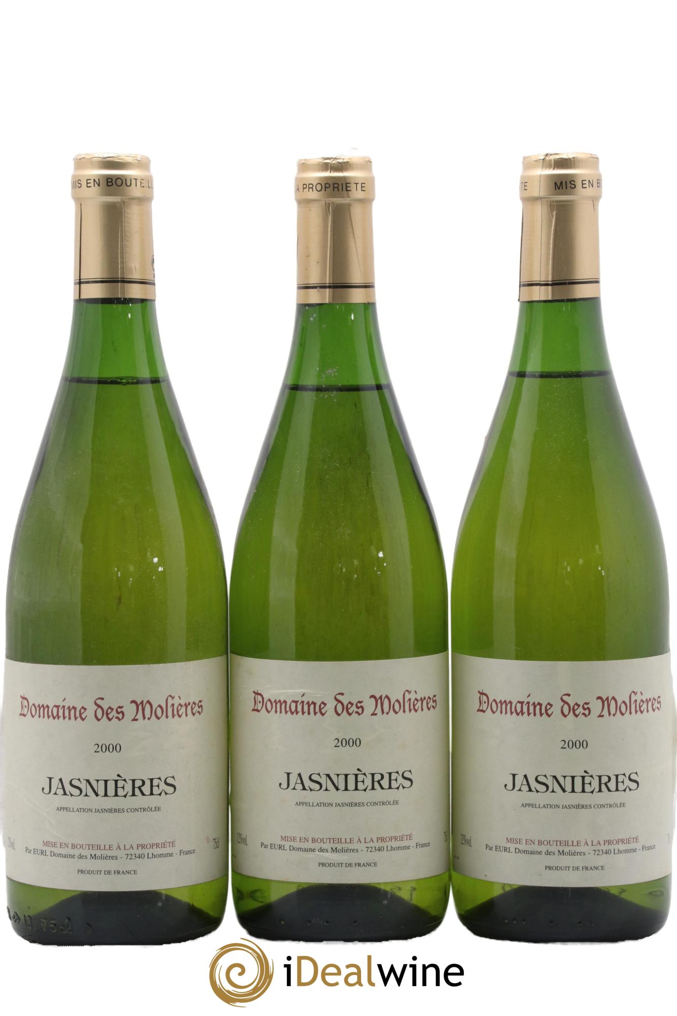 Jasnières Domaine des Molières 2000 - Lotto di 3 bottiglie - 0