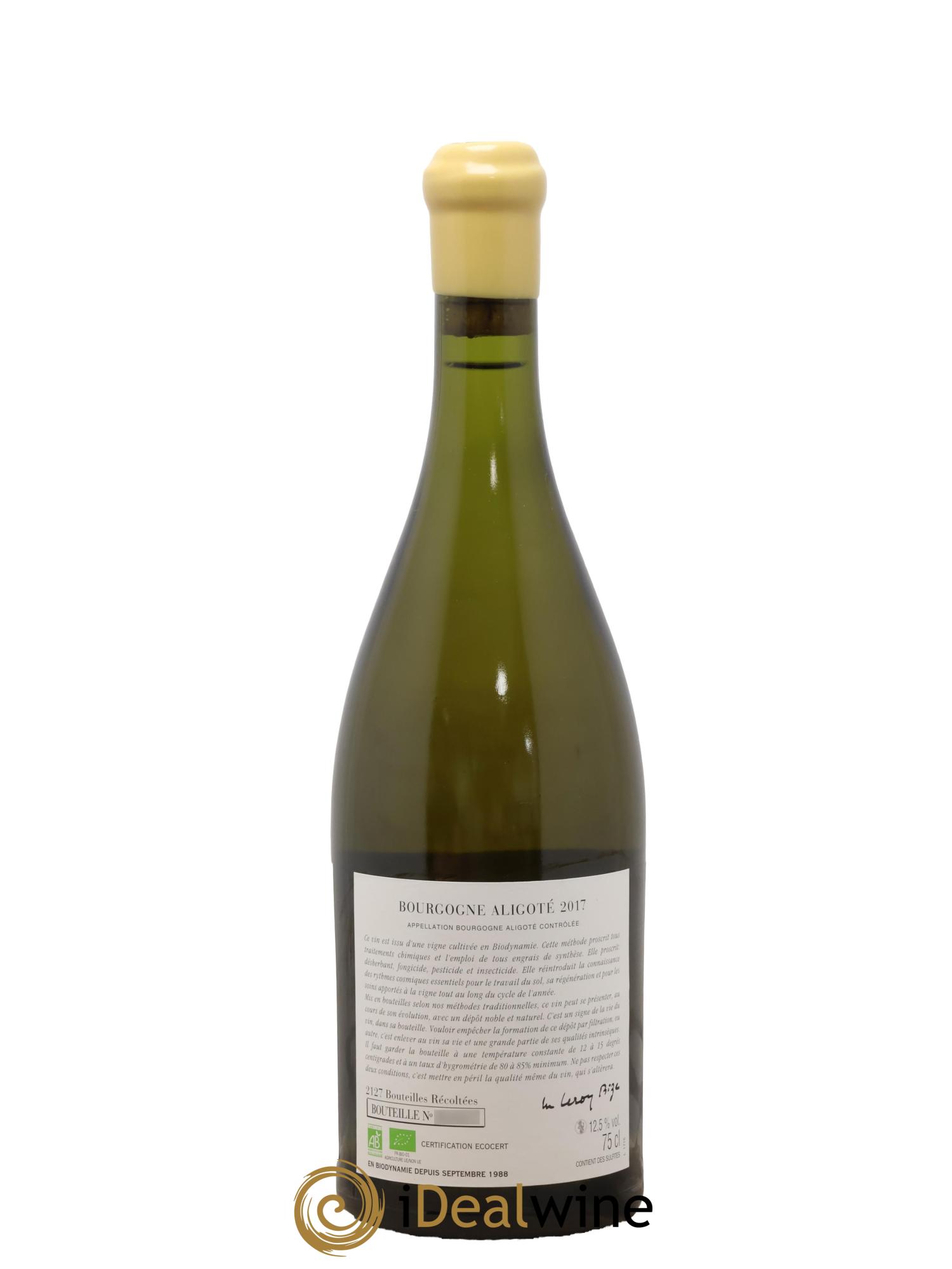 Bourgogne Aligoté Sous Chatelet d'Auvenay (Domaine) 2017 - Lotto di 1 bottiglia - 1