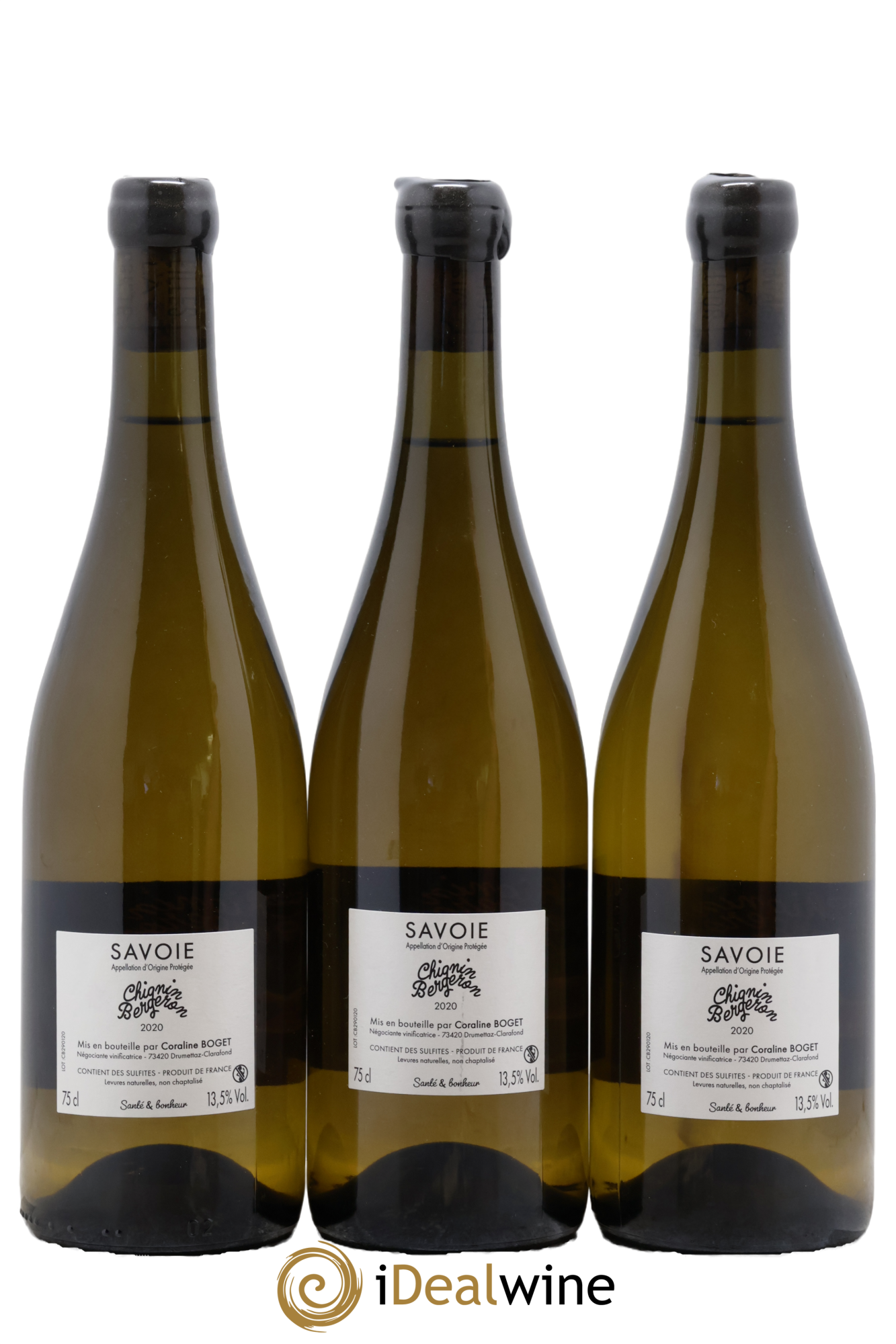 Vin de Savoie Chignin-Bergeron Caroline Boget 2020 - Lot of 3 bottles - 1