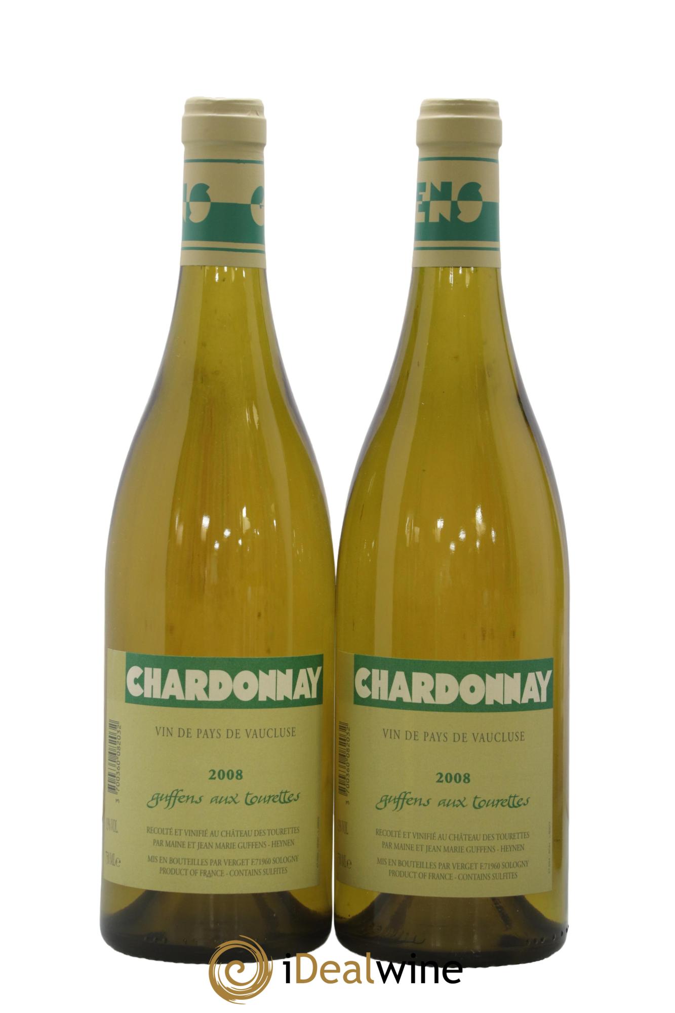 Vaucluse Chardonnay Guffens Tourettes 2008 - Lot de 2 bouteilles - 0