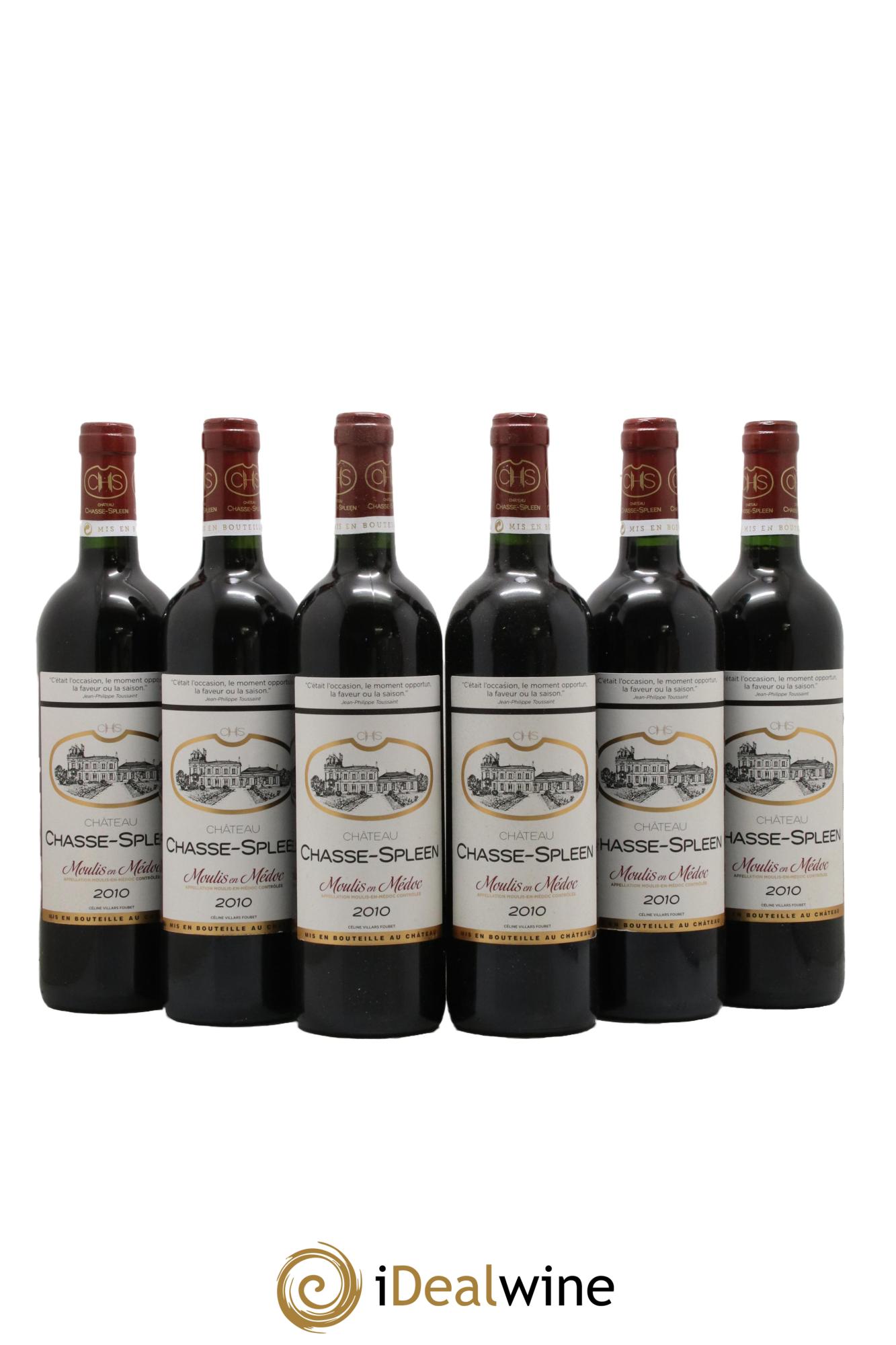 Château Chasse Spleen 2010 - Lot de 6 bouteilles - 0