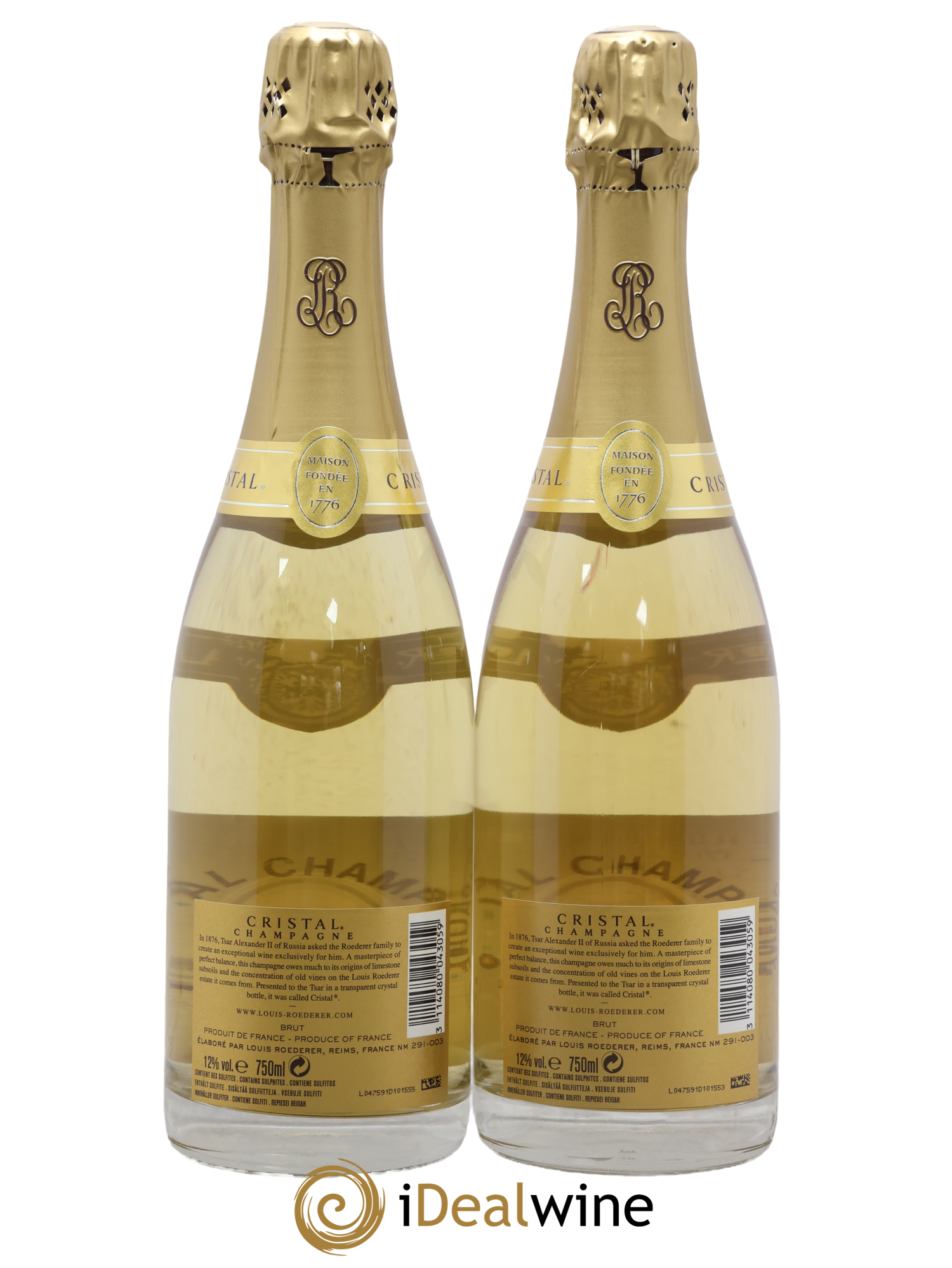 Cristal Louis Roederer 2008 - Lot de 2 bouteilles - 1