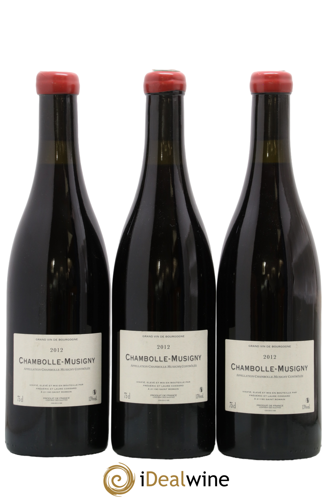 Chambolle-Musigny Domaine de Chassorney - Frédéric Cossard 2012 - Lotto di 3 bottiglie - 1