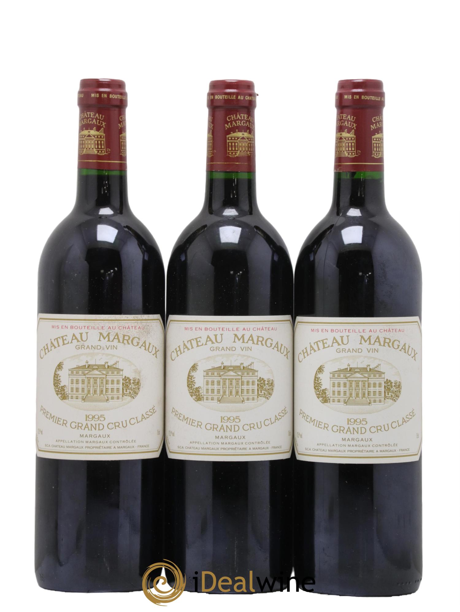 Château Margaux 1er Grand Cru Classé 1995 - Lot de 3 bouteilles - 0
